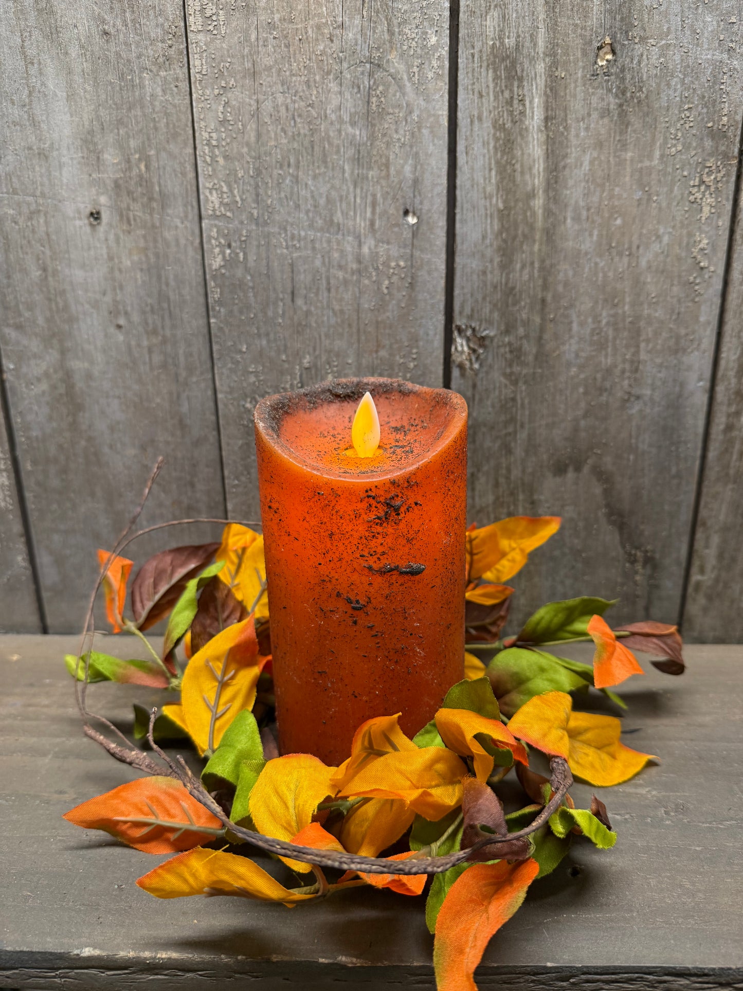 Candle Ring, 3.5" Inner Ring, HARVEST LEAF
