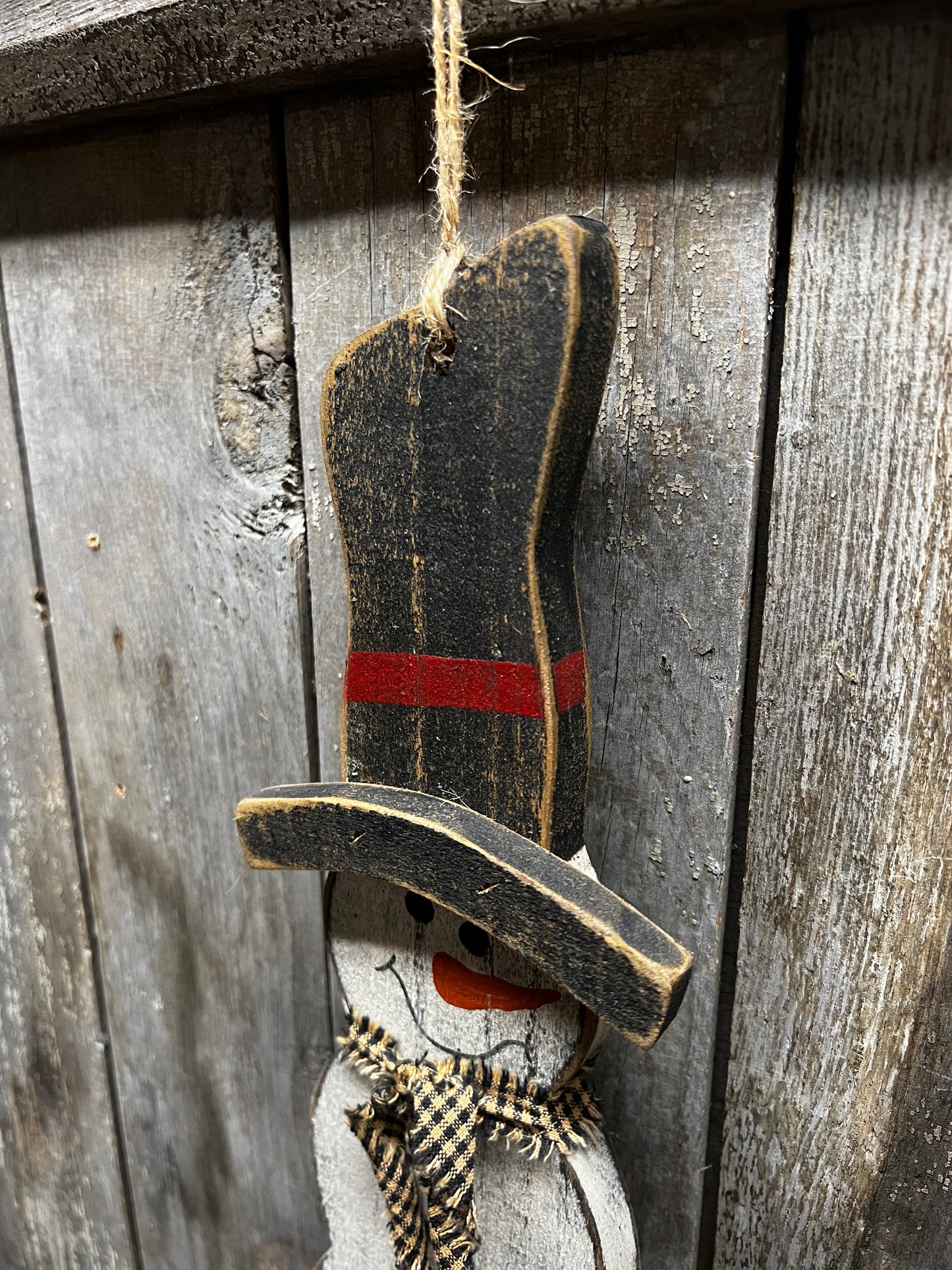 Hanger, SNOWMAN HAT/RED BAND