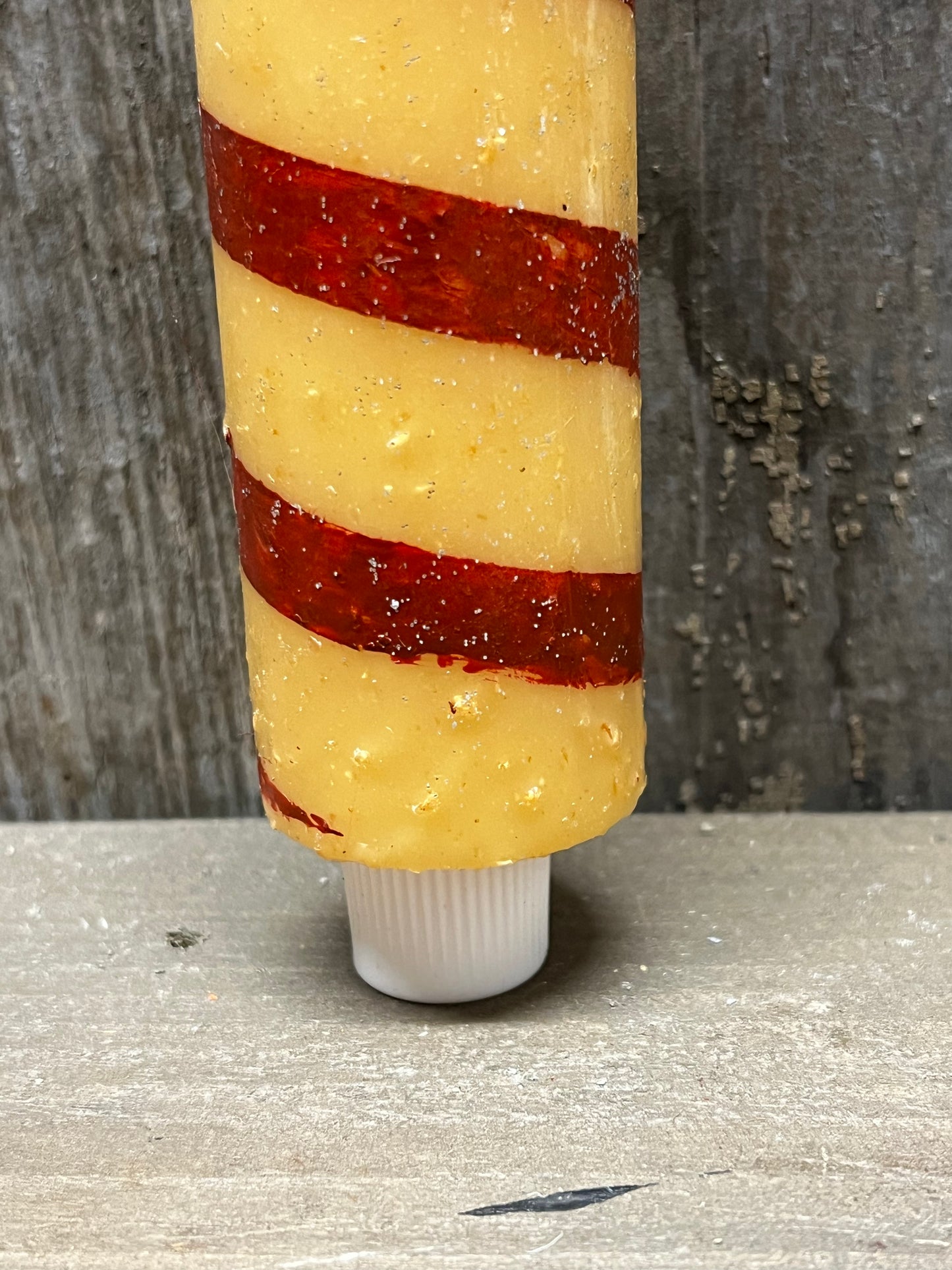 Candle, Thick Taper, Timer, 11.25", CANDY CANE