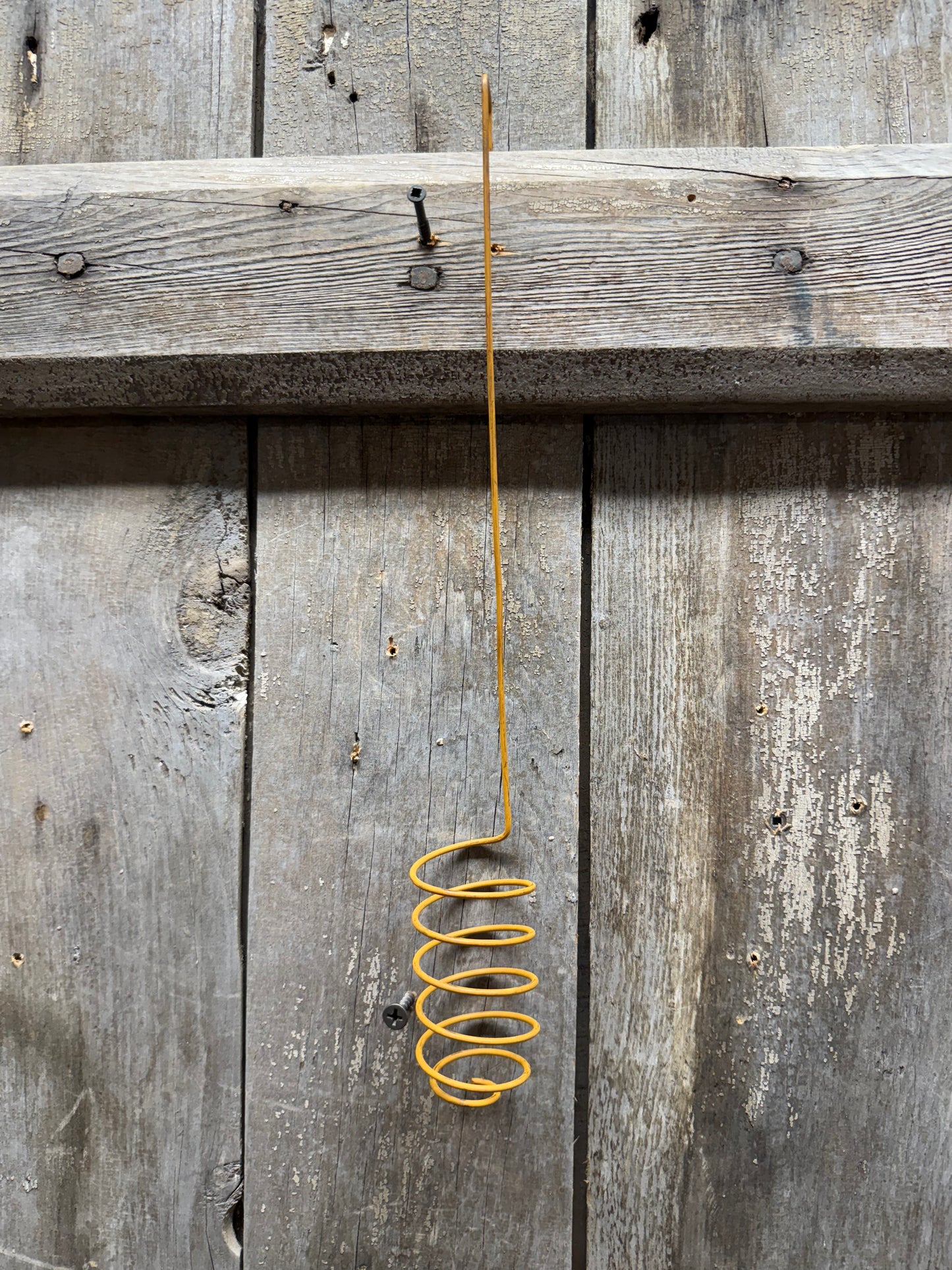 Candle Holder, SPIRAL WIRE, LARGE, Rusty
