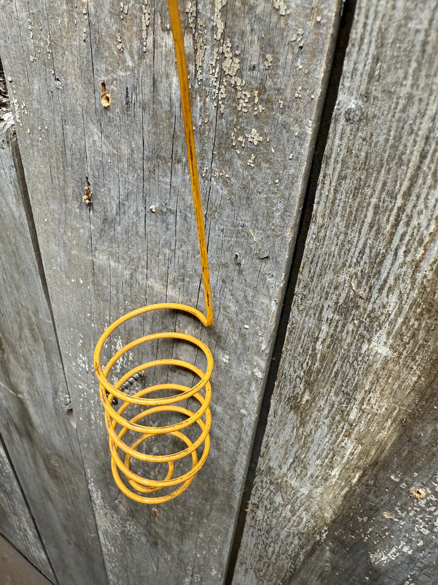 Candle Holder, SPIRAL WIRE, LARGE, Rusty