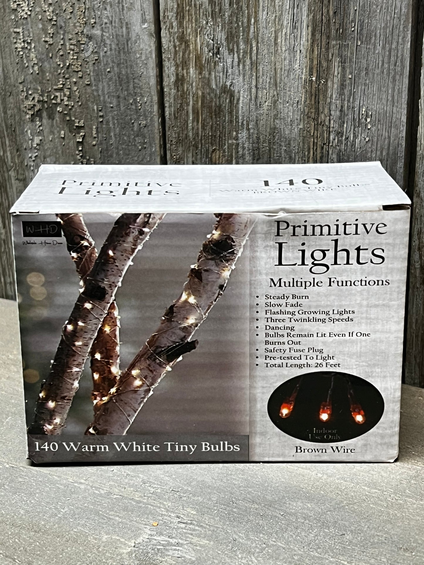 Teeny Bulbs, Brown Cord, 140 Count, WARM WHITE