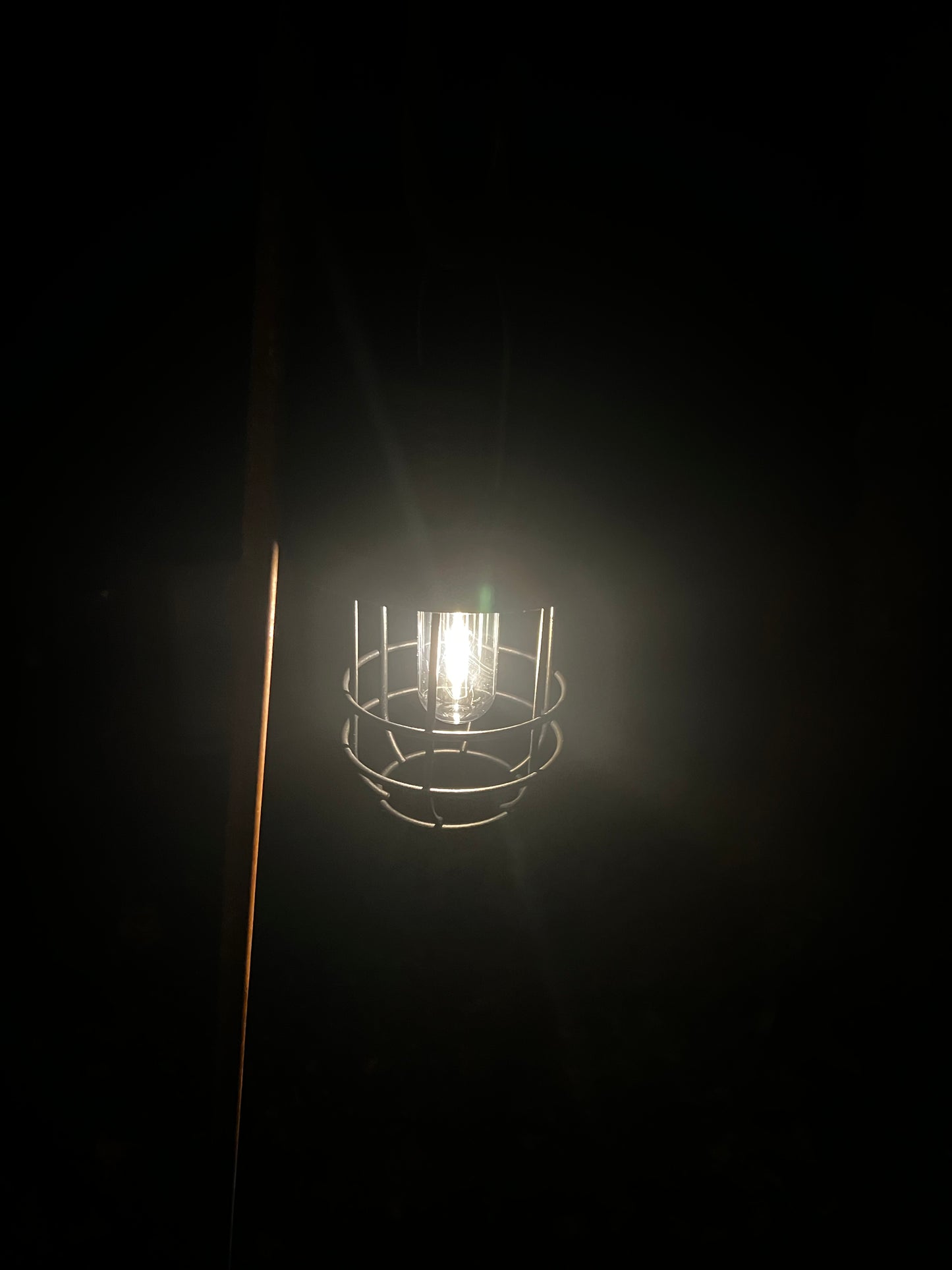 Sitting/Hanging Lantern, Battery Operated, BLACK or RUSTY BRONZE