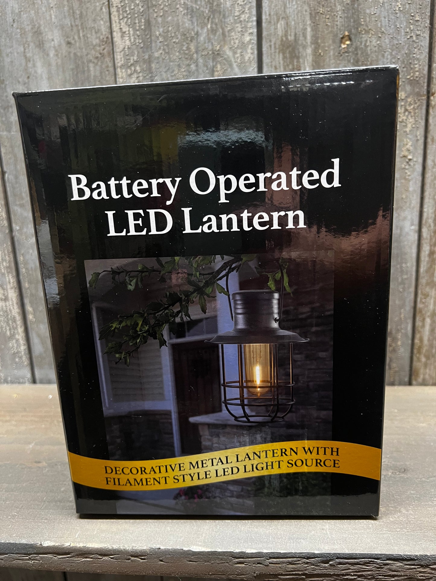 Sitting/Hanging Lantern, Battery Operated, BLACK or RUSTY BRONZE