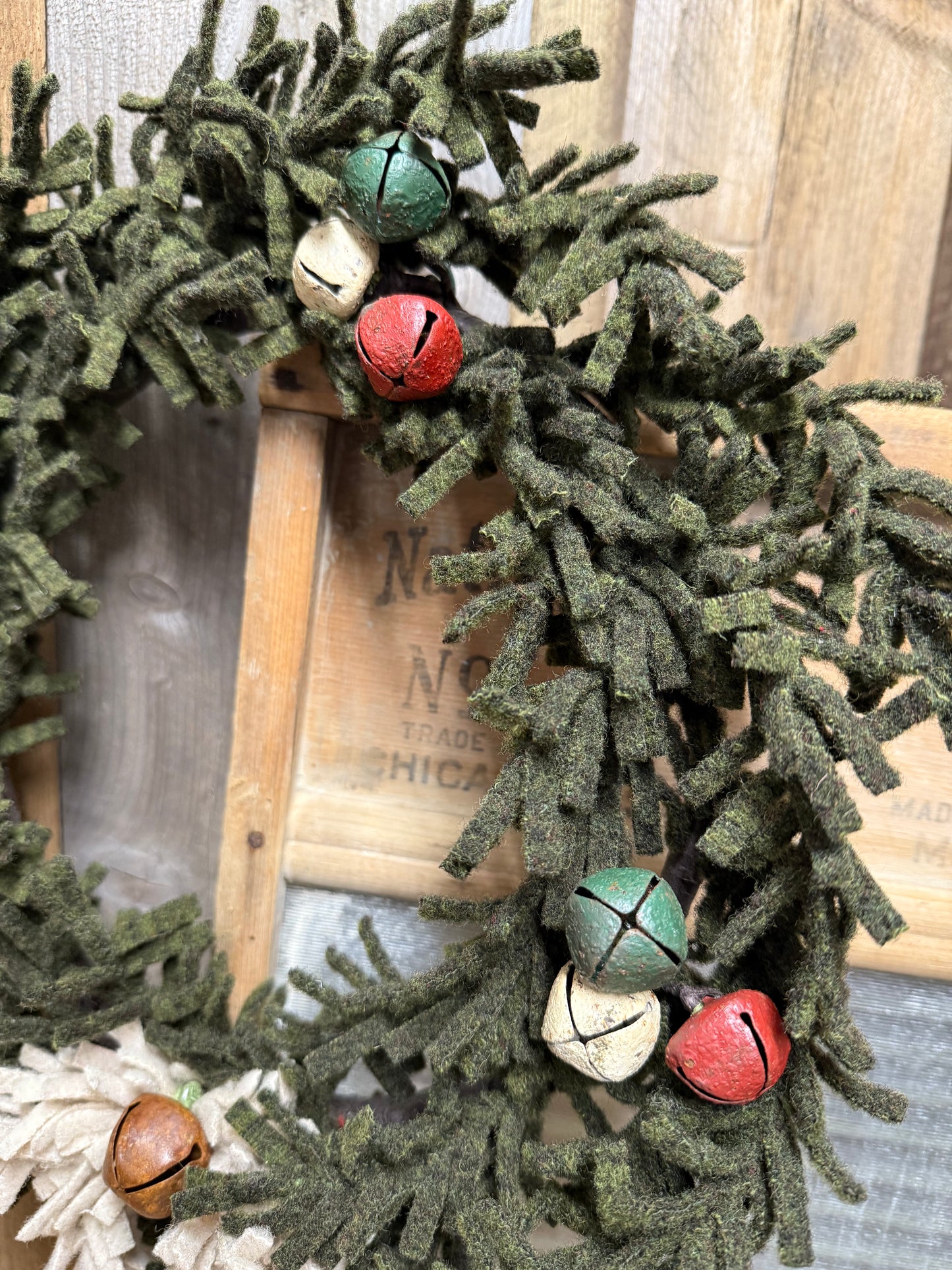 Wool Wreath, 15", ASSORTED STYLES