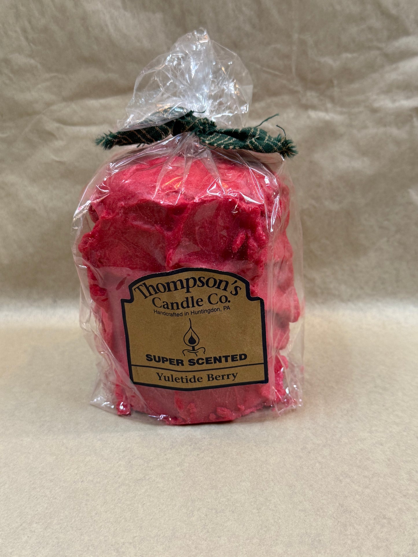 Medium Pillar Candle, YULETIDE BERRY