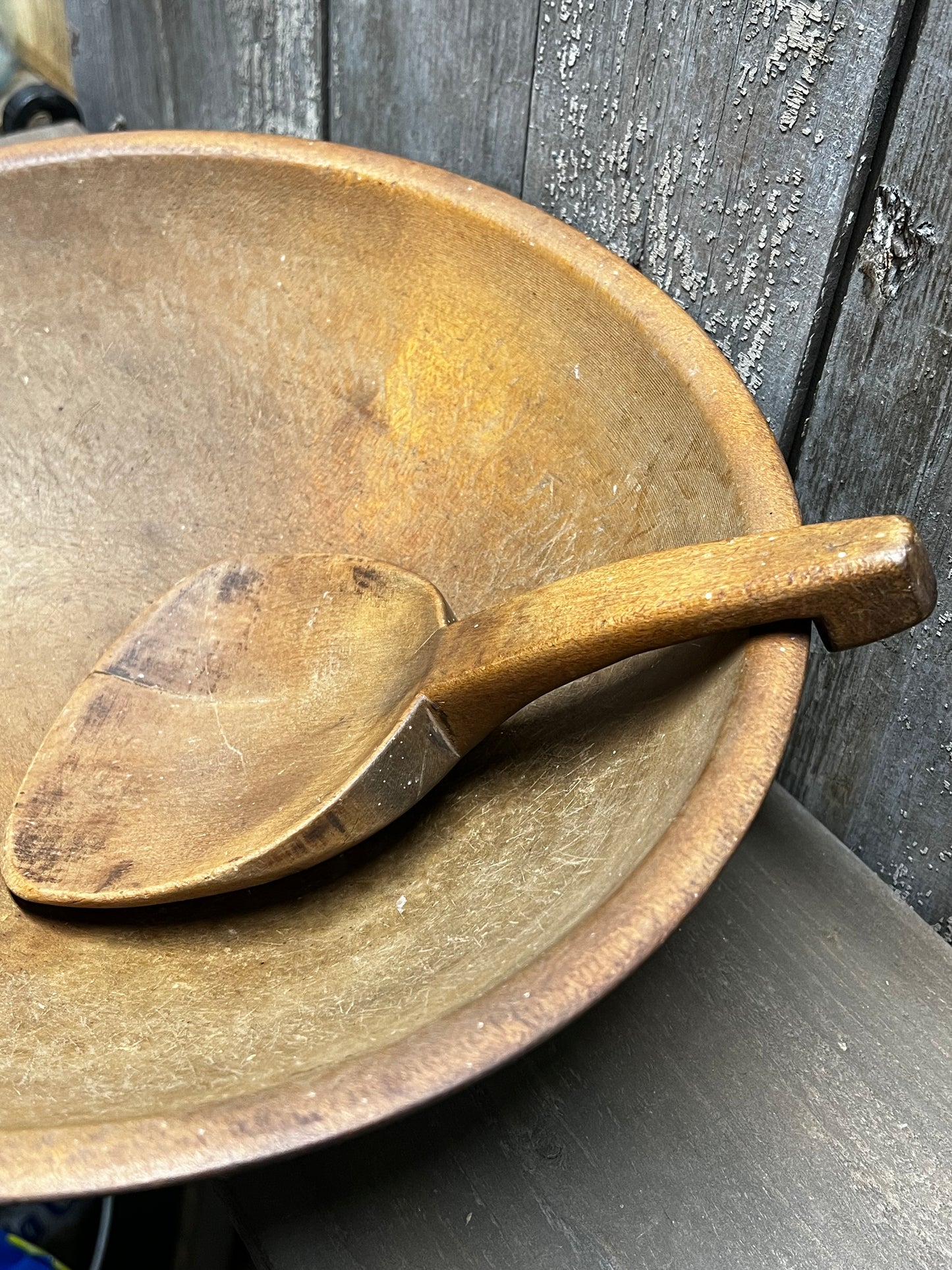 Wood Bowl W/ Paddle Set