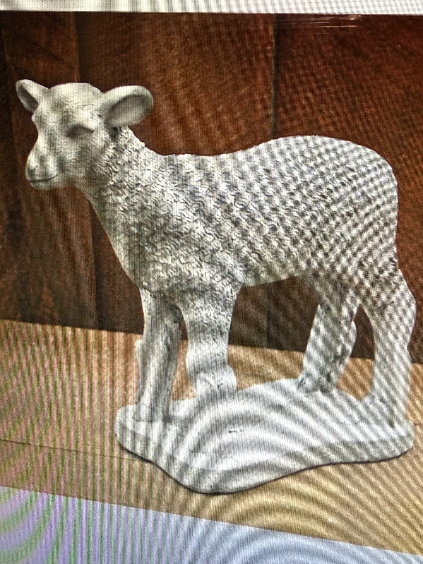 STANDING LAMB, Concrete….NO SHIPPING