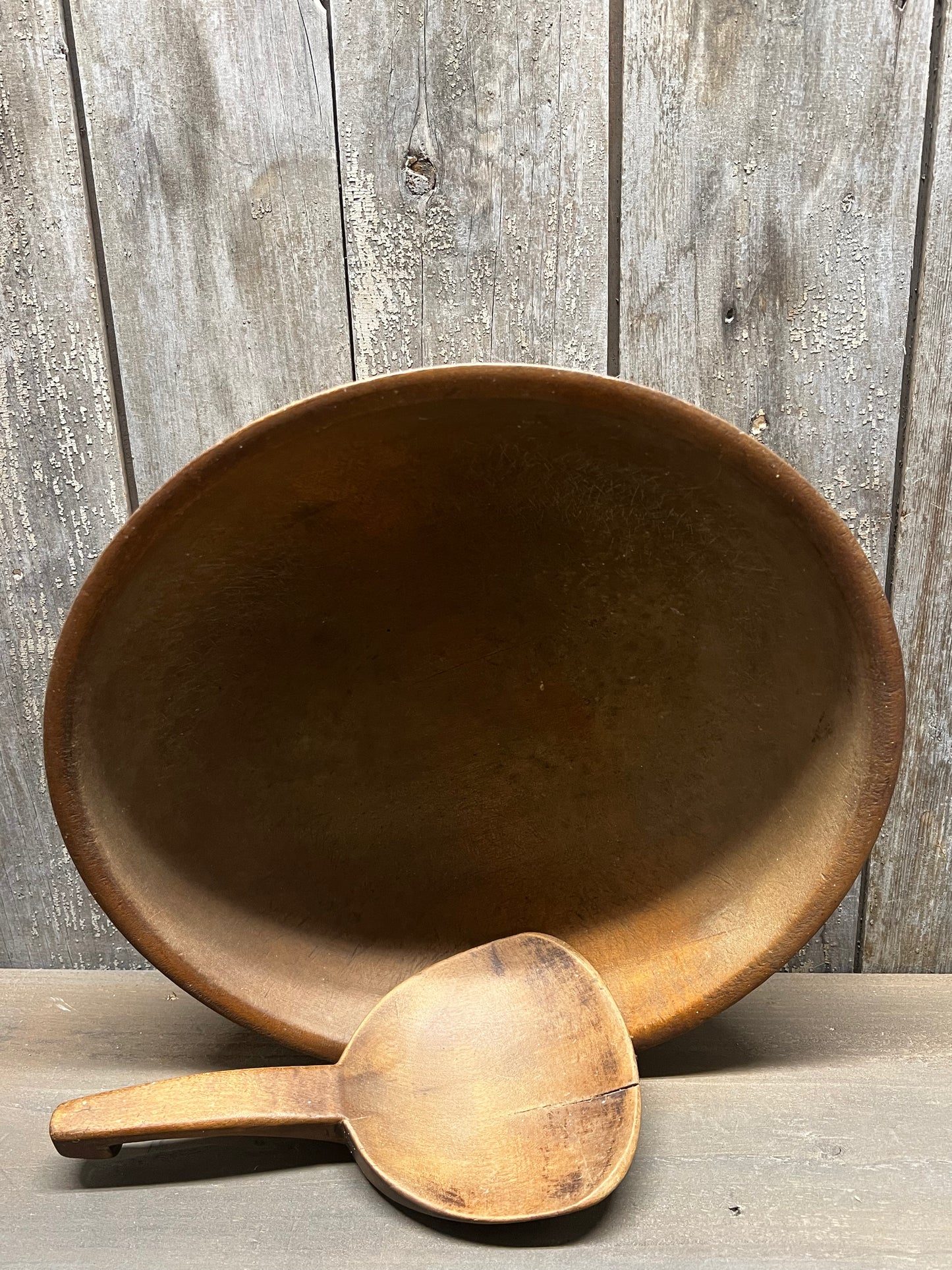 Wood Bowl W/ Paddle Set