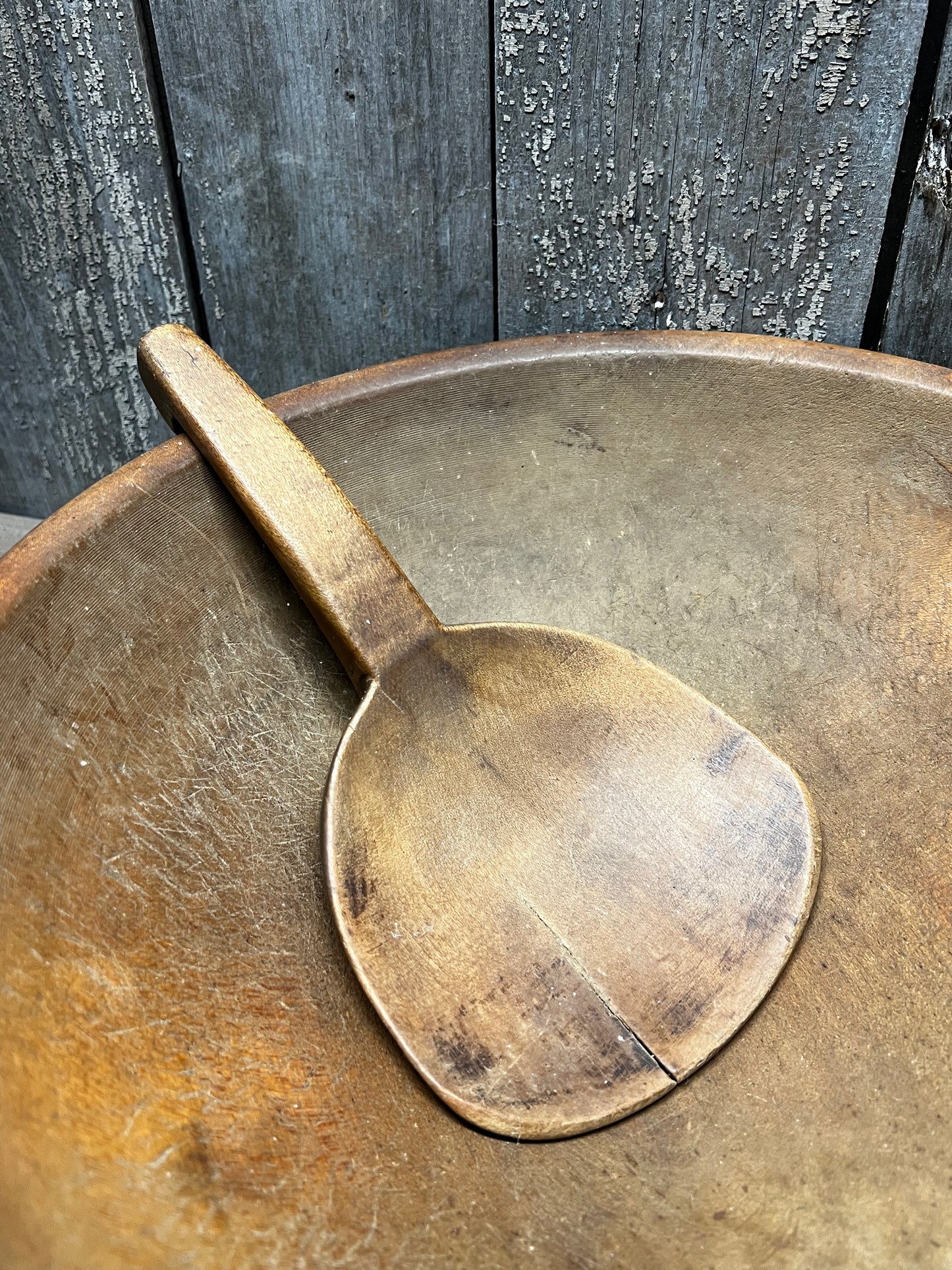 Wood Bowl W/ Paddle Set