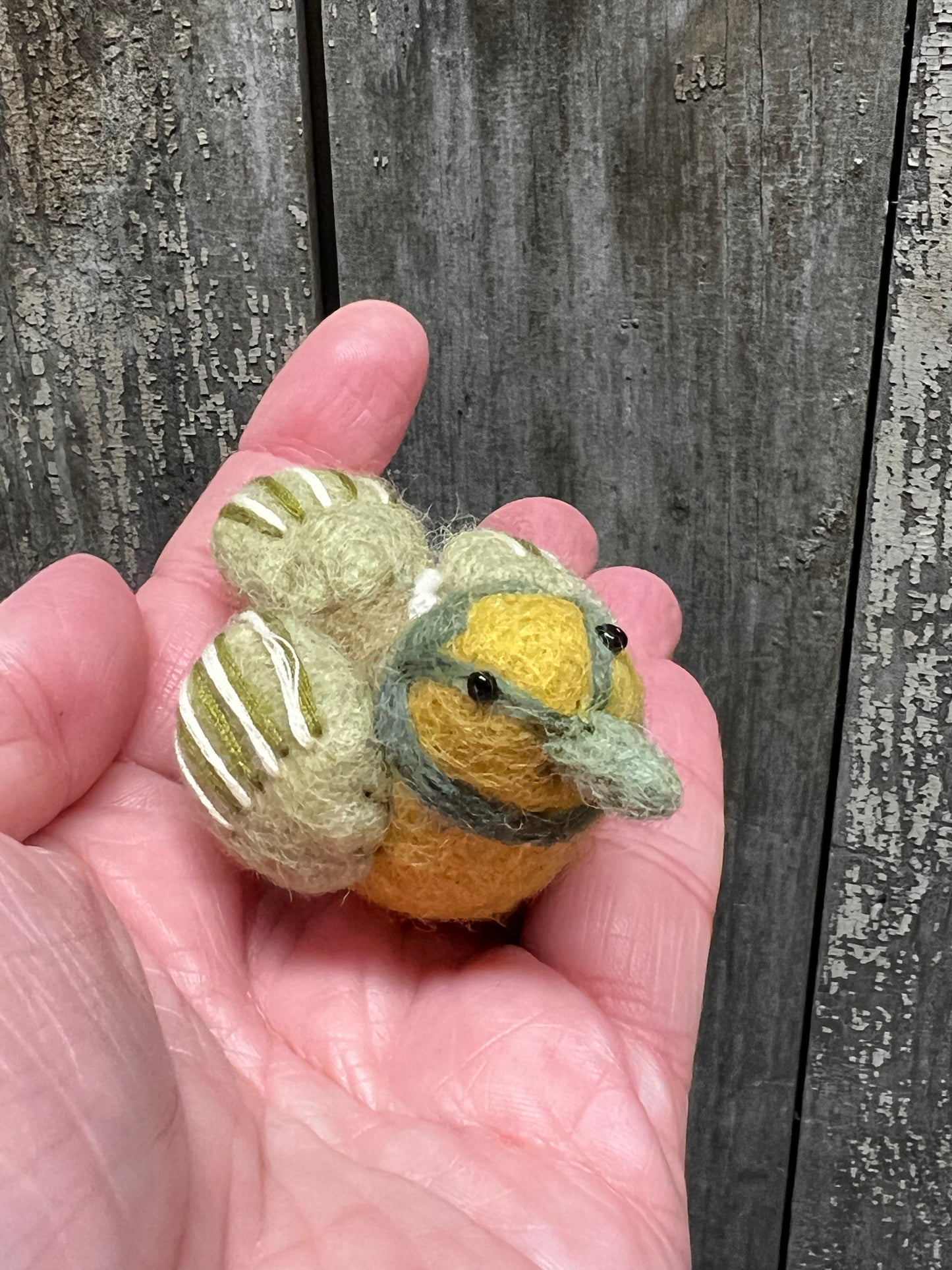 Ornament, Felt Mini, OCHRE/GREEN