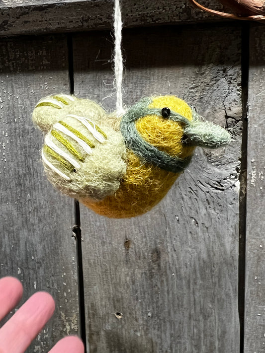 Ornament, Felt Mini, OCHRE/GREEN
