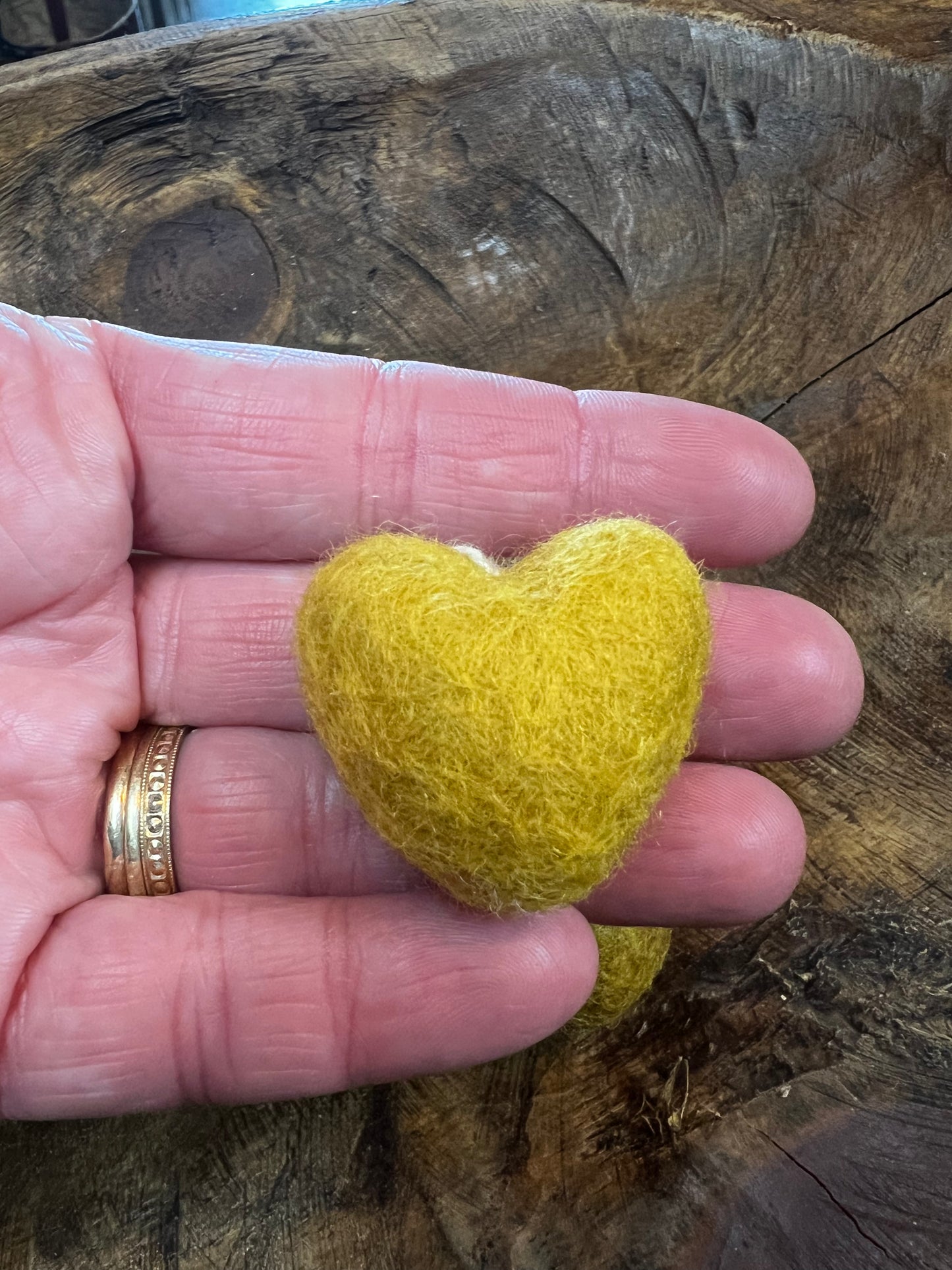 Ornament, Set/6, Mini Hearts, OCHRE