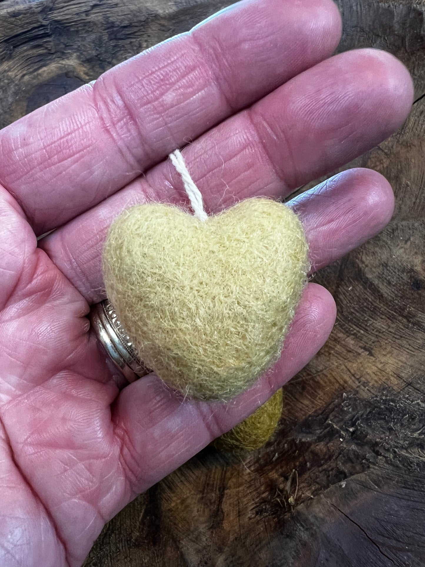 Ornament, Set/6, Mini Hearts, OCHRE