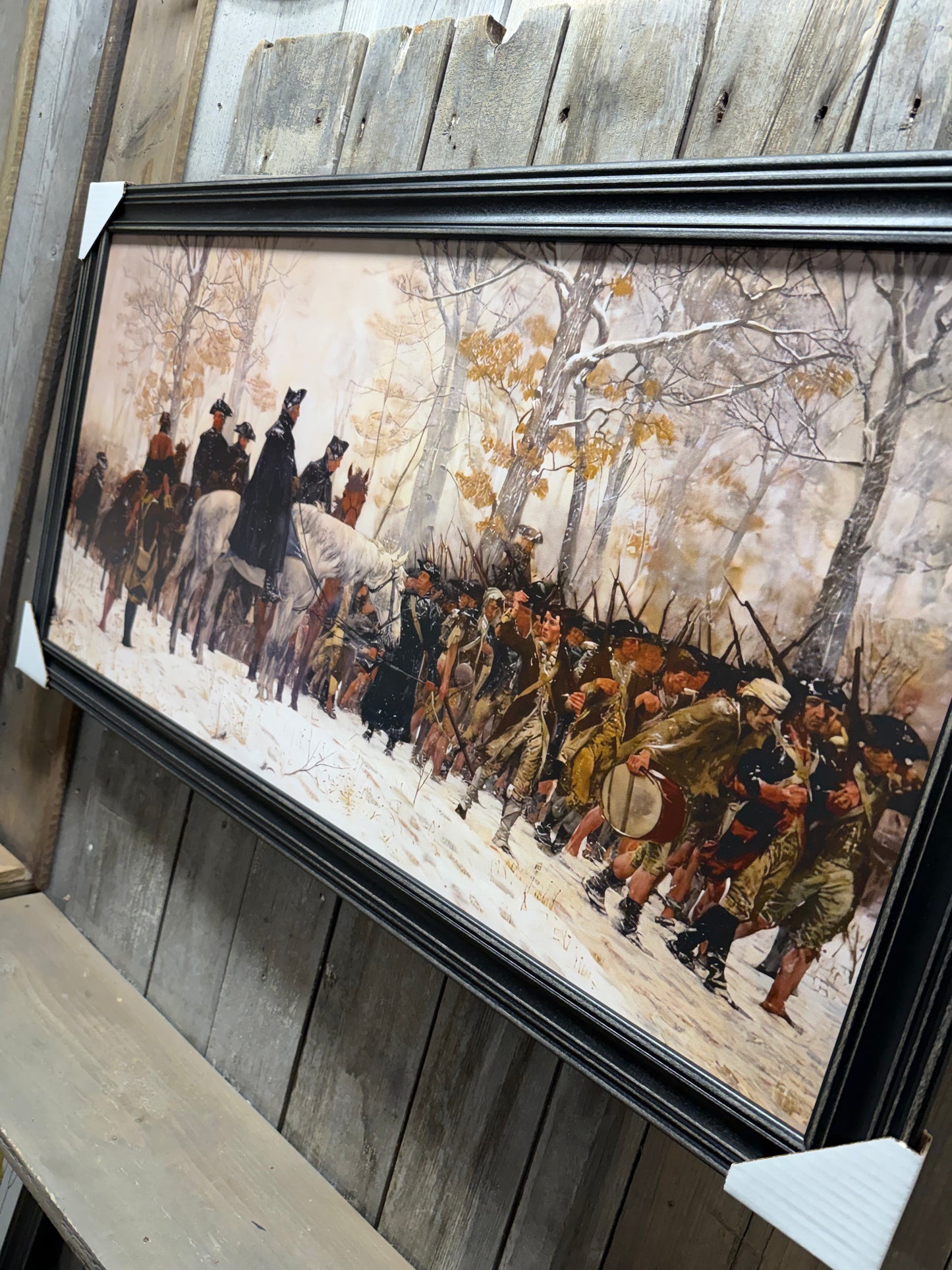 Framed Art, 18x36, THE MARCH TO VALLEY FORGE