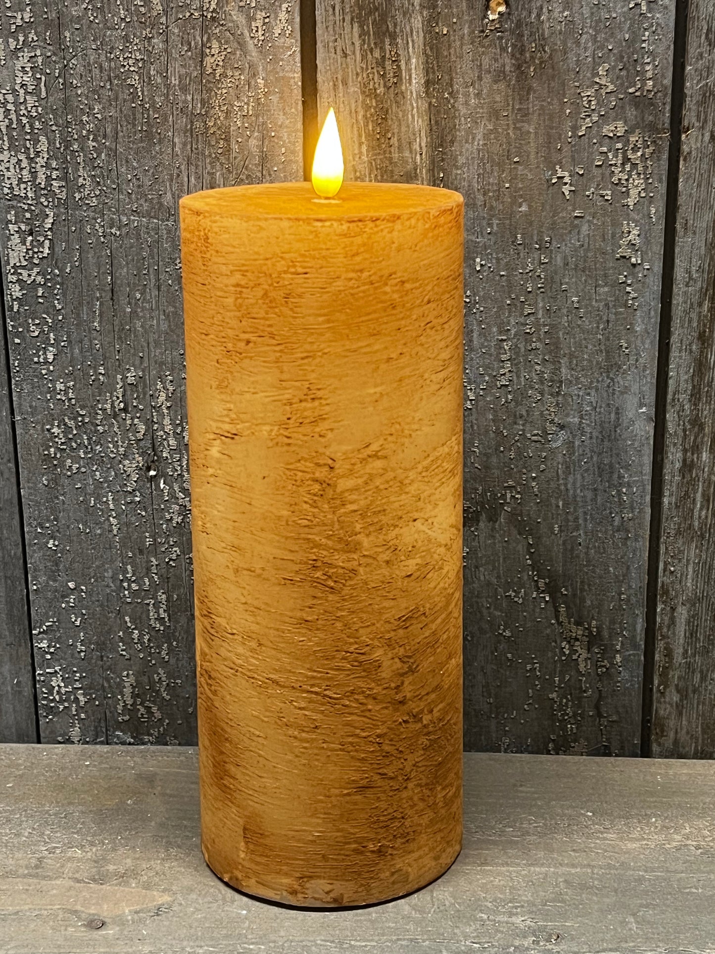 Candle, Thick Pillar, Timer, 10” CINNAMON