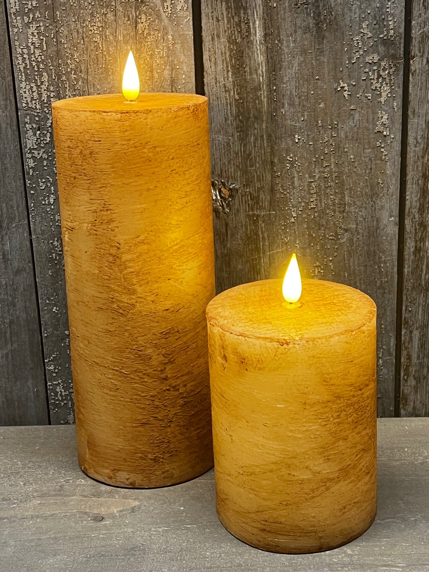 Candle, Thick Pillar, Timer, 10” CINNAMON