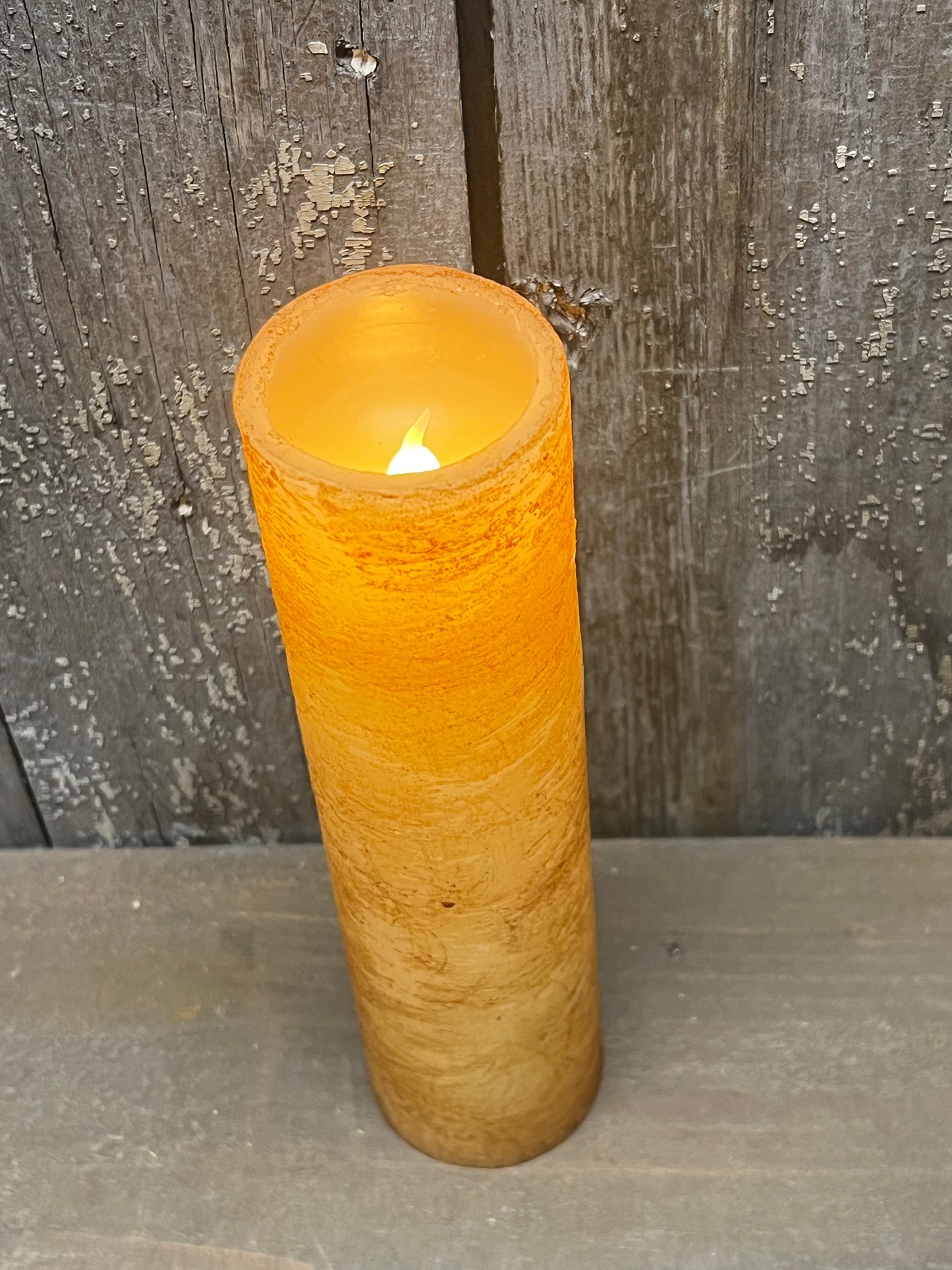 Candle, Votive, Timer, 8” RUSTIC TAN