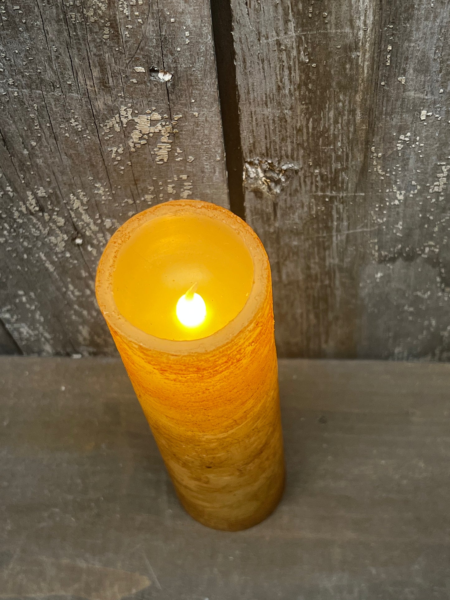 Candle, Votive, Timer, 8” RUSTIC TAN