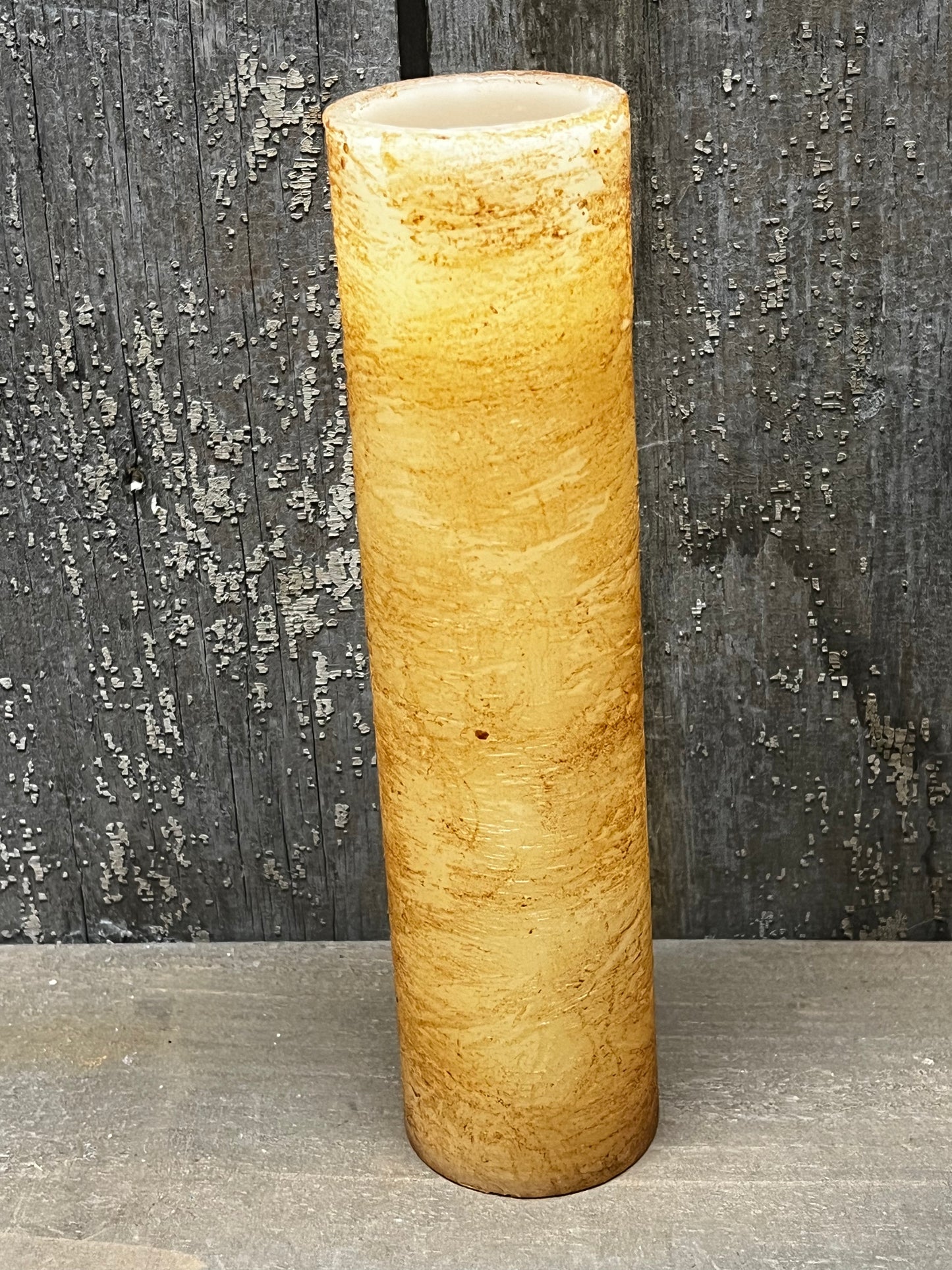 Candle, Votive, Timer, 8” RUSTIC TAN