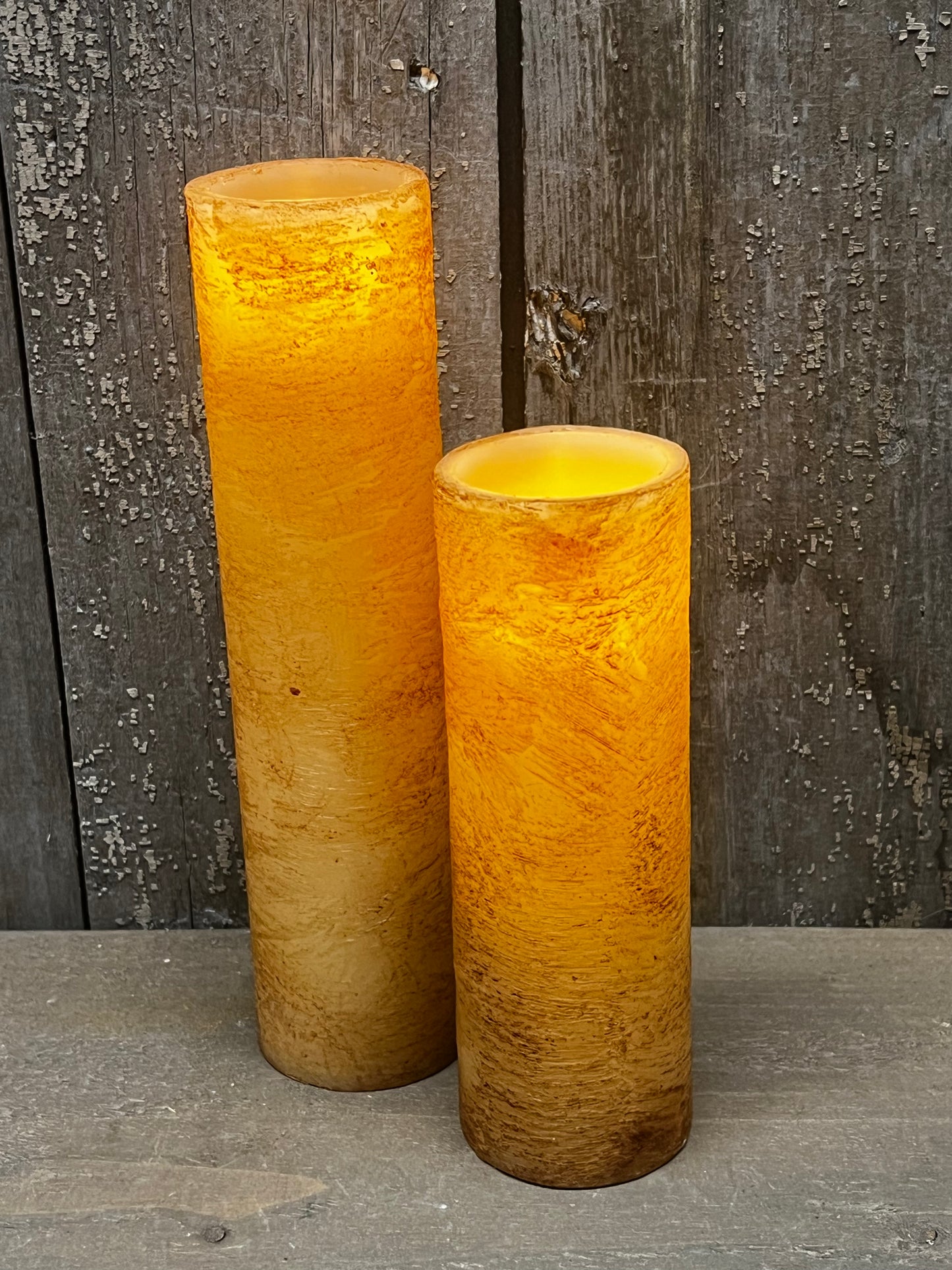 Candle, Votive, Timer, 8” RUSTIC TAN