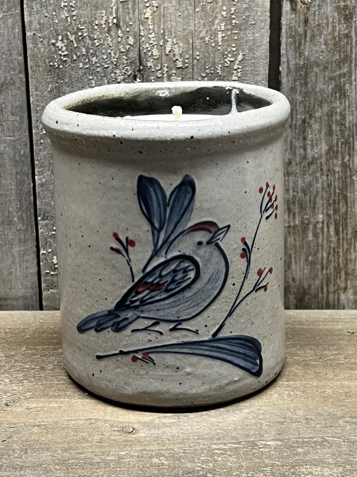Candle Crock, Rowe Pottery, SPRING BIRD