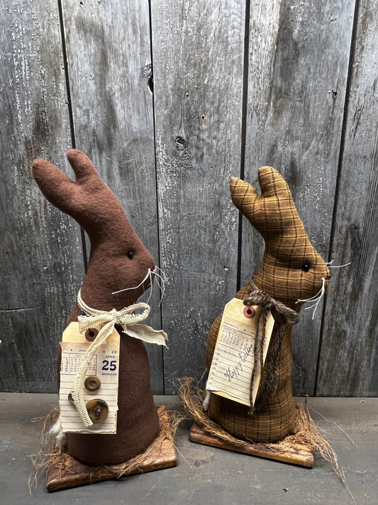 SITTING RABBIT, 14", Assorted on Base