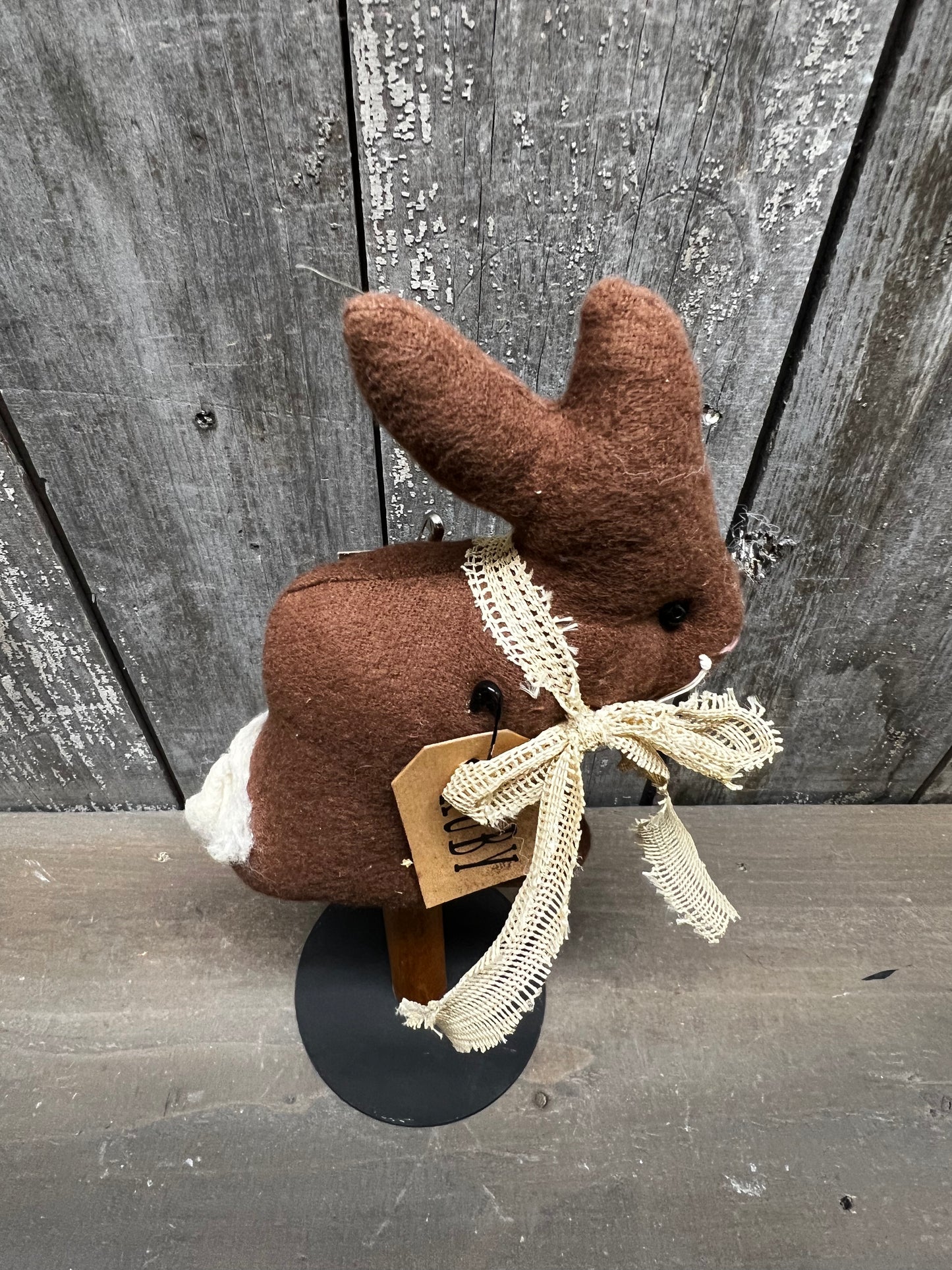 SMALL RABBIT, 11.5", Assorted/ Spool Base