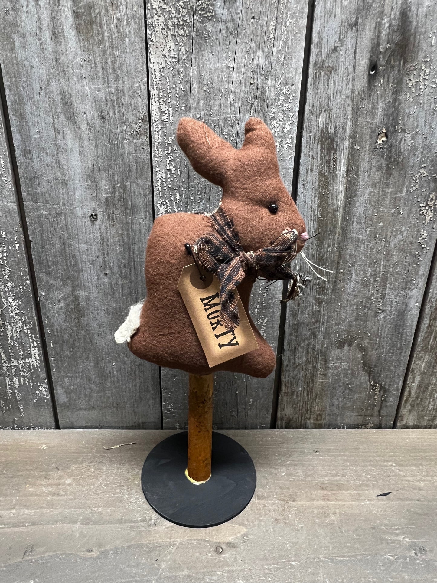 SMALL RABBIT, 11.5", Assorted/ Spool Base