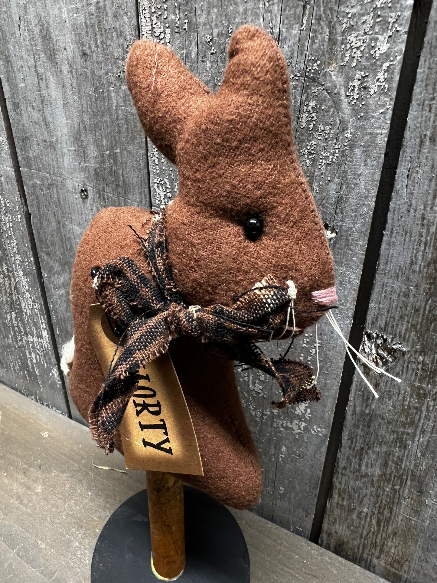 SMALL RABBIT, 11.5", Assorted/ Spool Base
