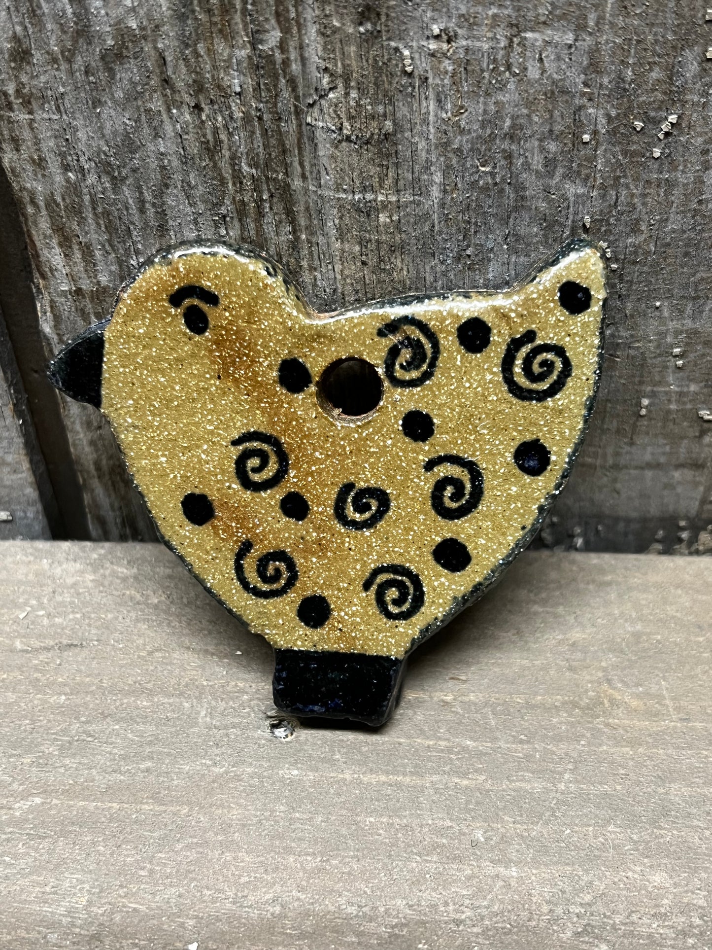 Ornament, Pottery, 2.5", HEN