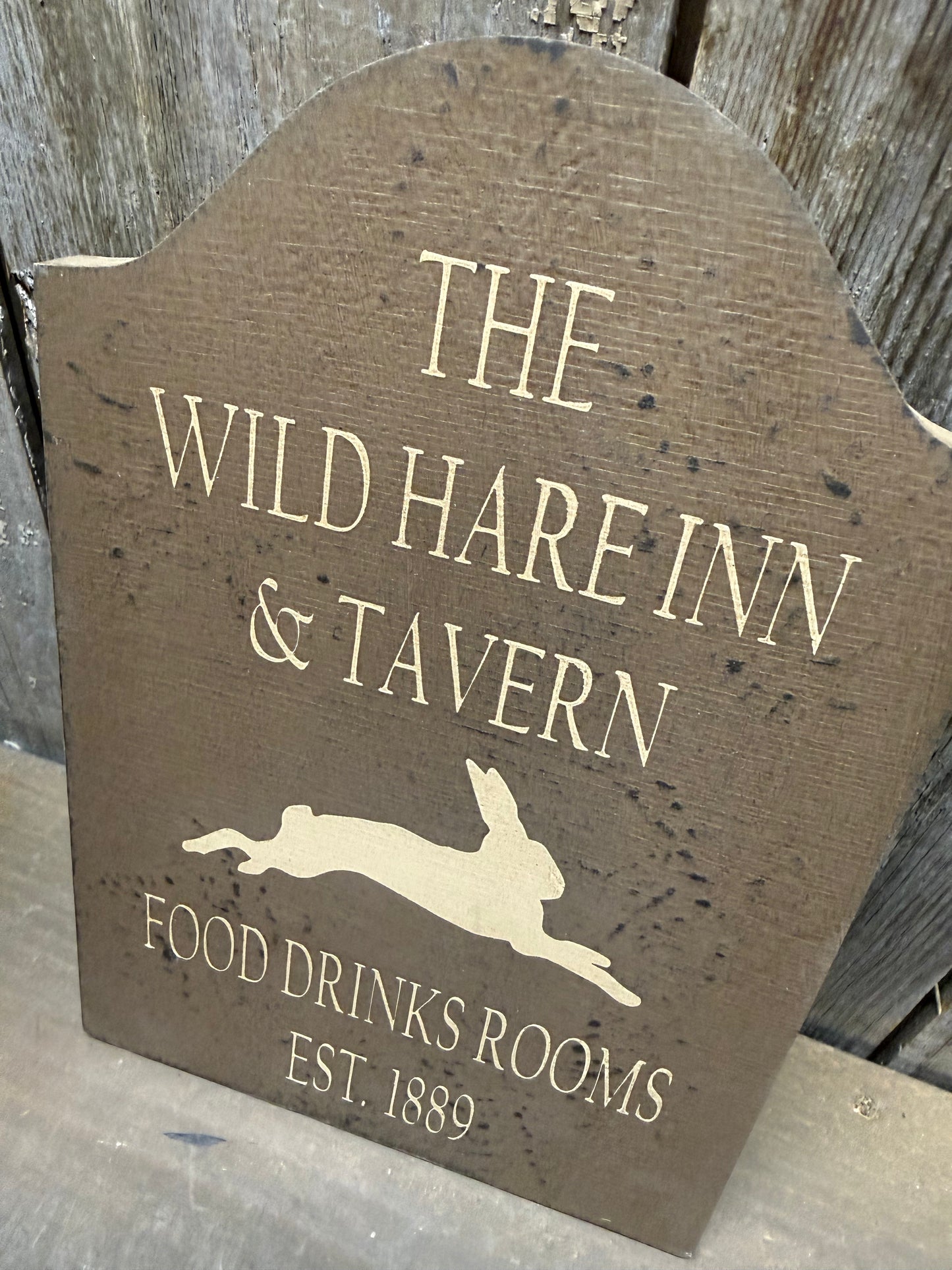 Shelf Sitter, 9"x 6", THE WILD HARE INN