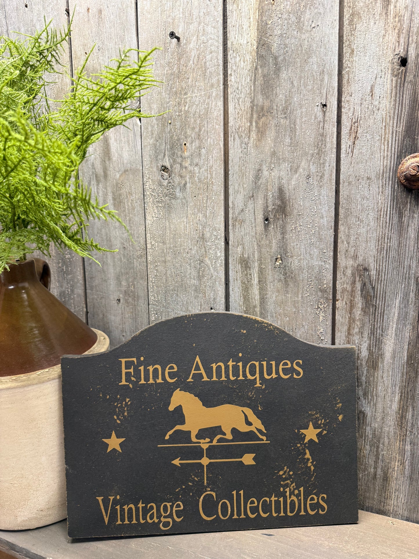 Shelf Sitter, 9"x 12", FINE ANTIQUES (HORSE)