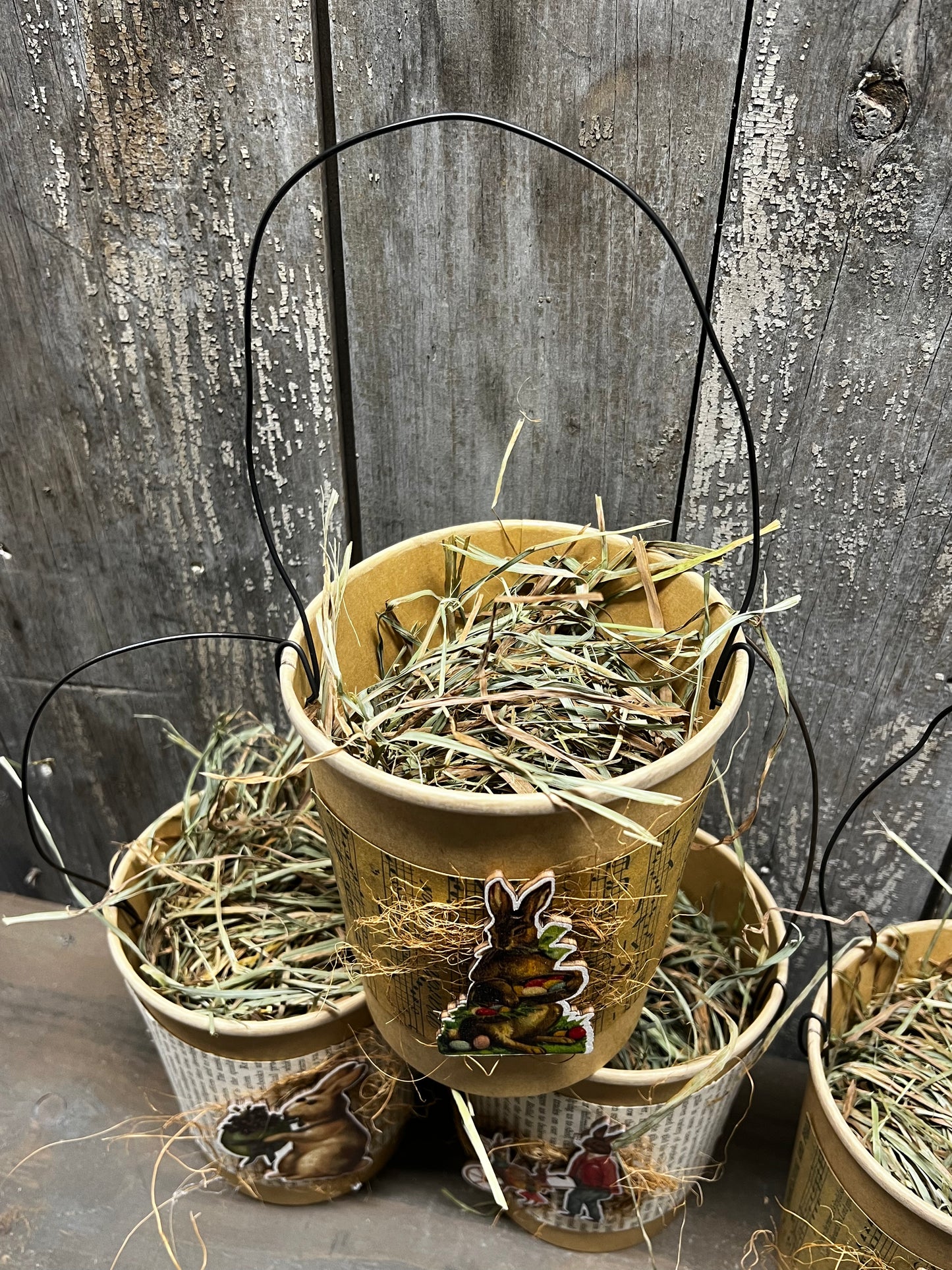 Kraft Basket w/ Grass, ASSORTED
