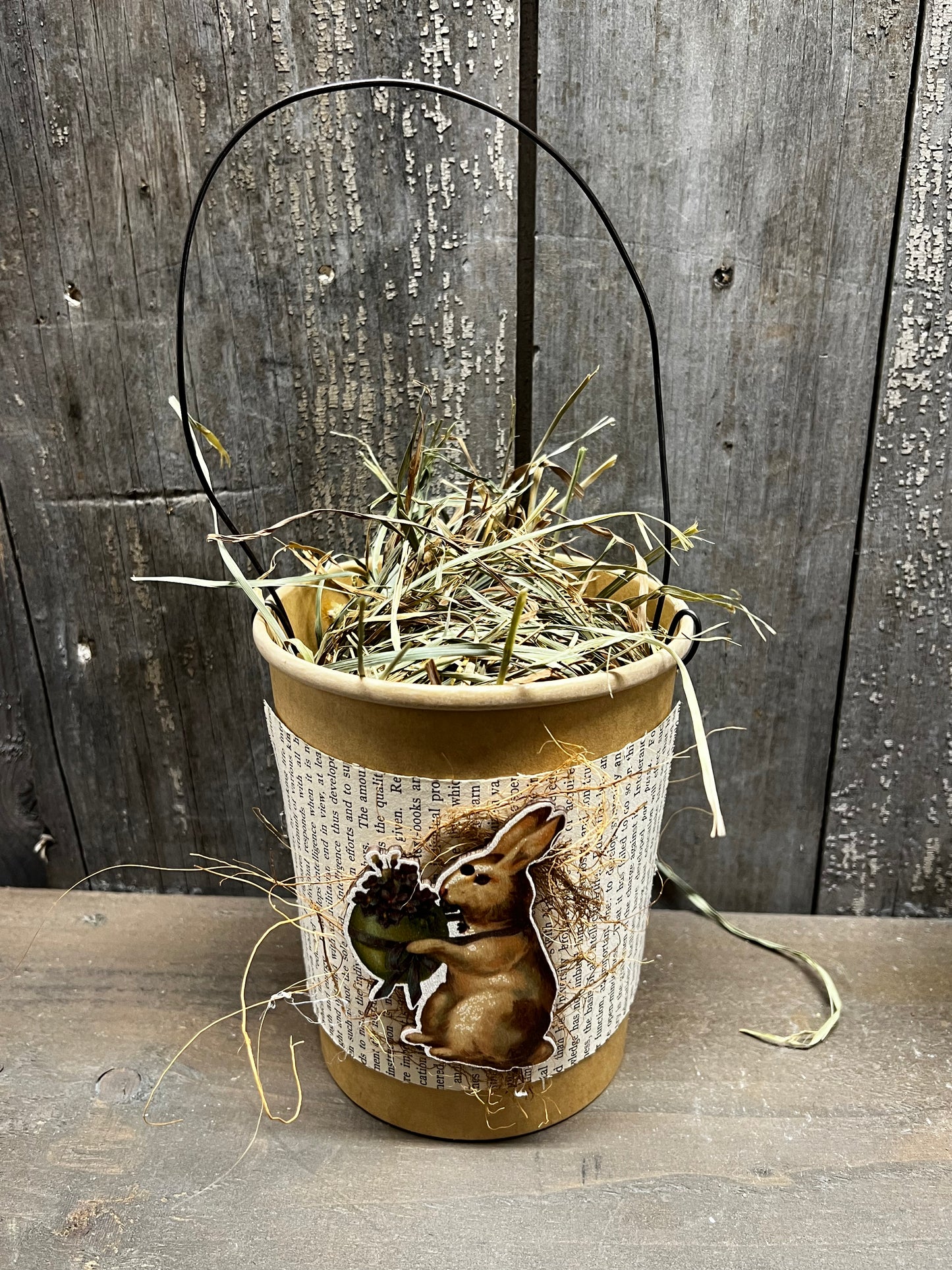 Kraft Basket w/ Grass, ASSORTED