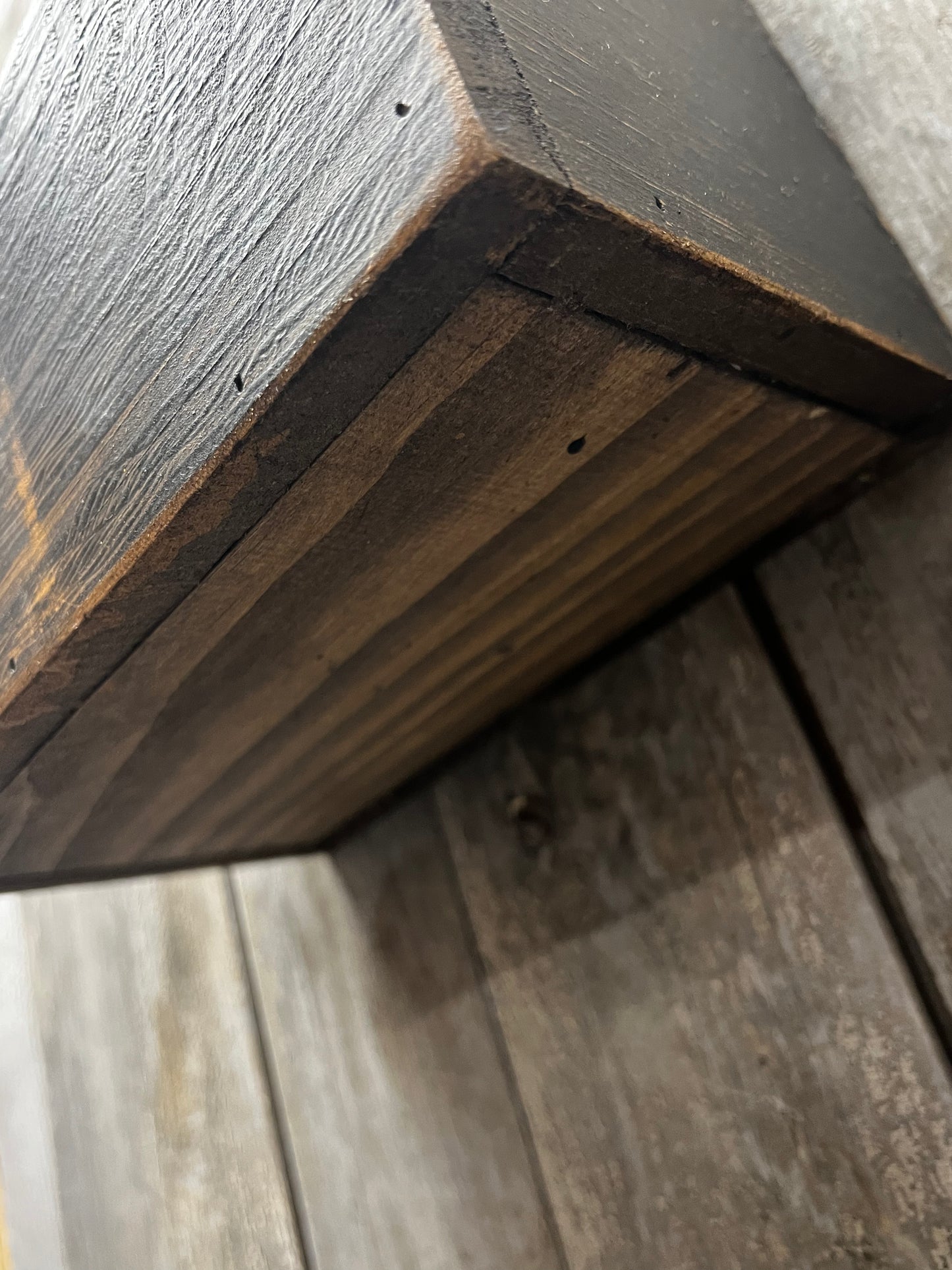 Wall Box, BLACK W/ HORIZONTAL STRIPES