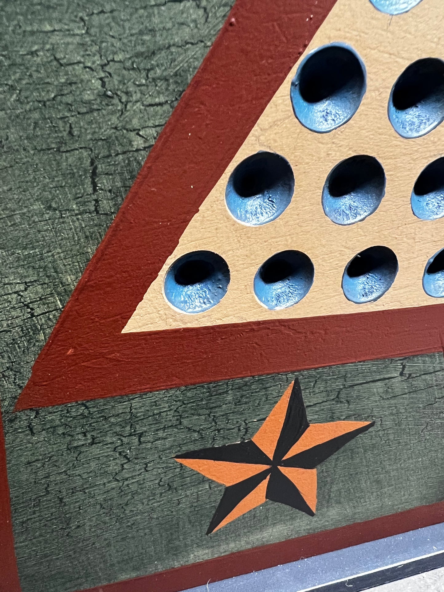 Game Board, 17.5", CHINESE CHECKERS, BARN STARS