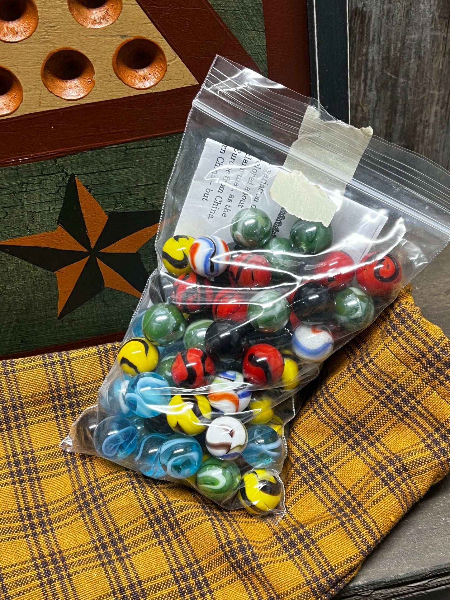 Game Board, 17.5", CHINESE CHECKERS, BARN STARS