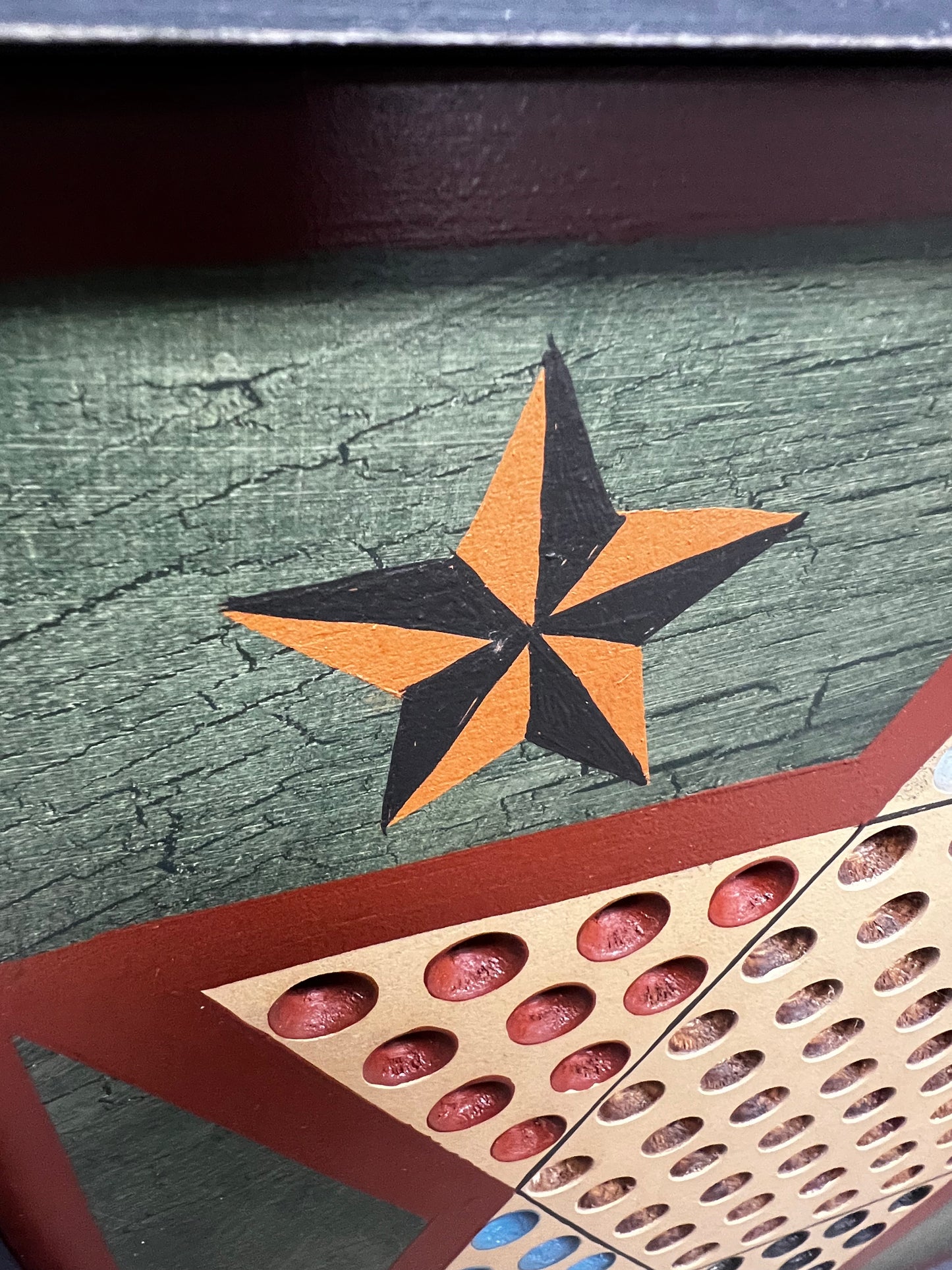 Game Board, 17.5", CHINESE CHECKERS, BARN STARS