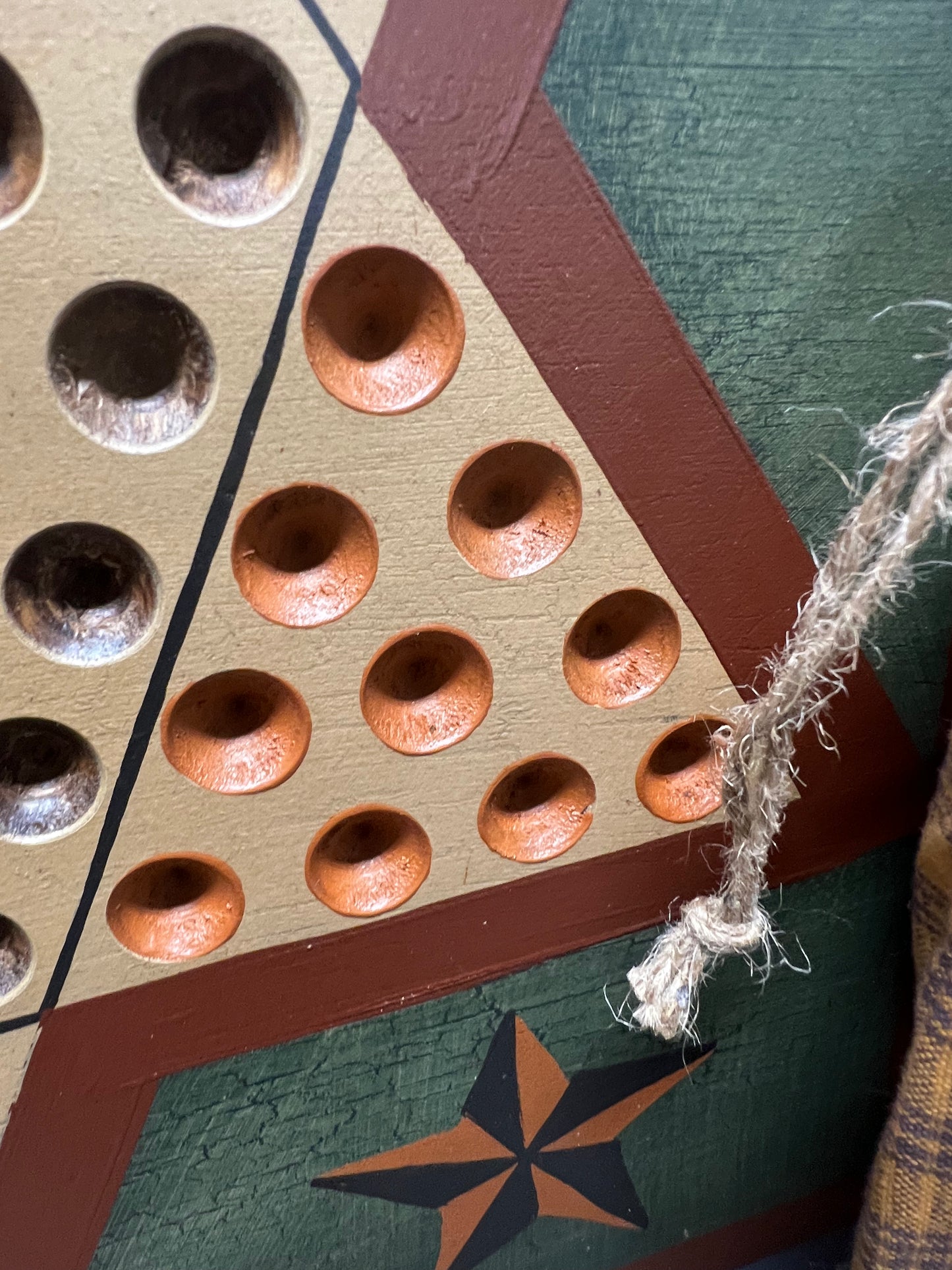 Game Board, 17.5", CHINESE CHECKERS, BARN STARS