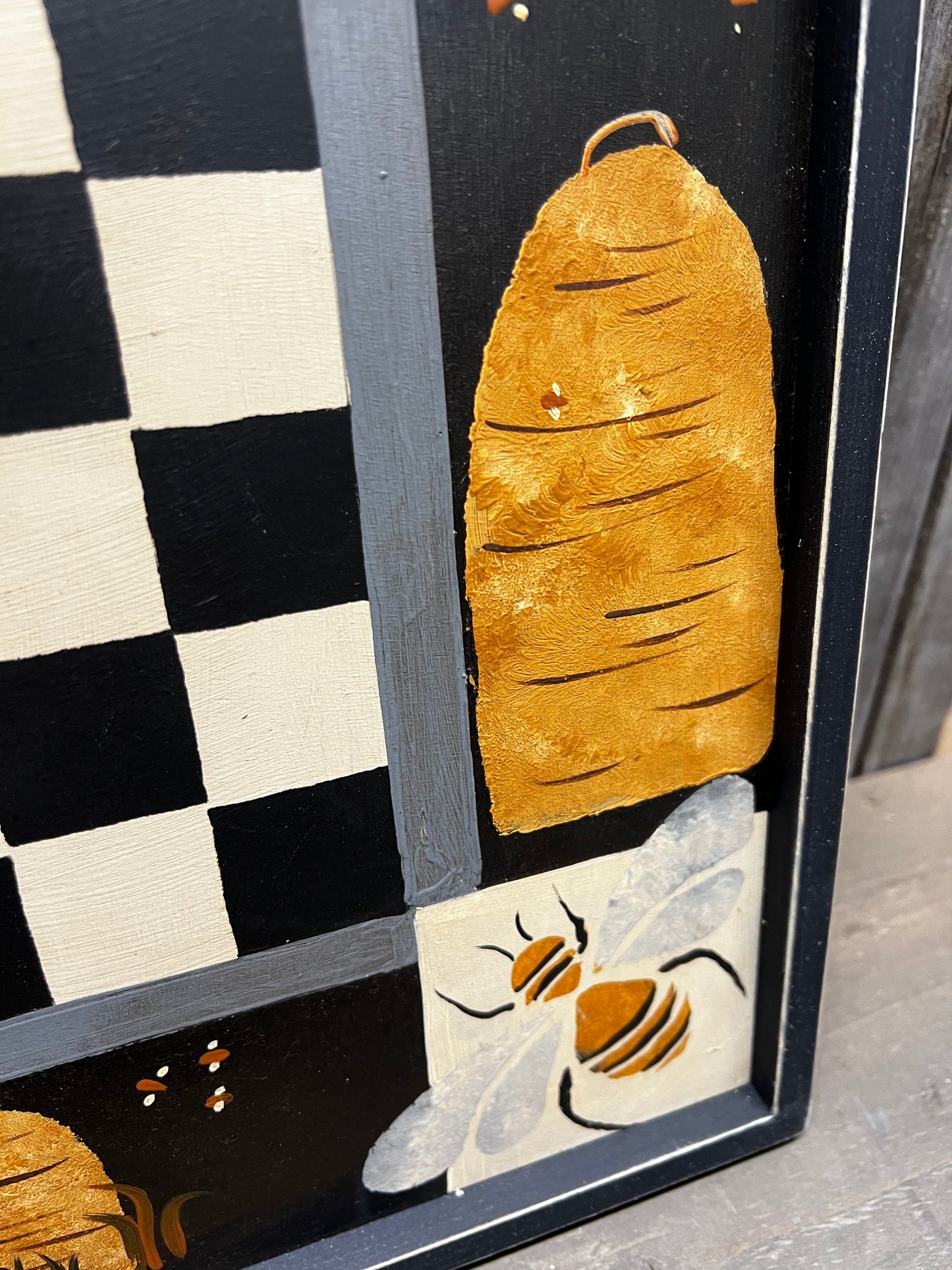Game Board, 17.5", CHECKERS, BEE SKEP