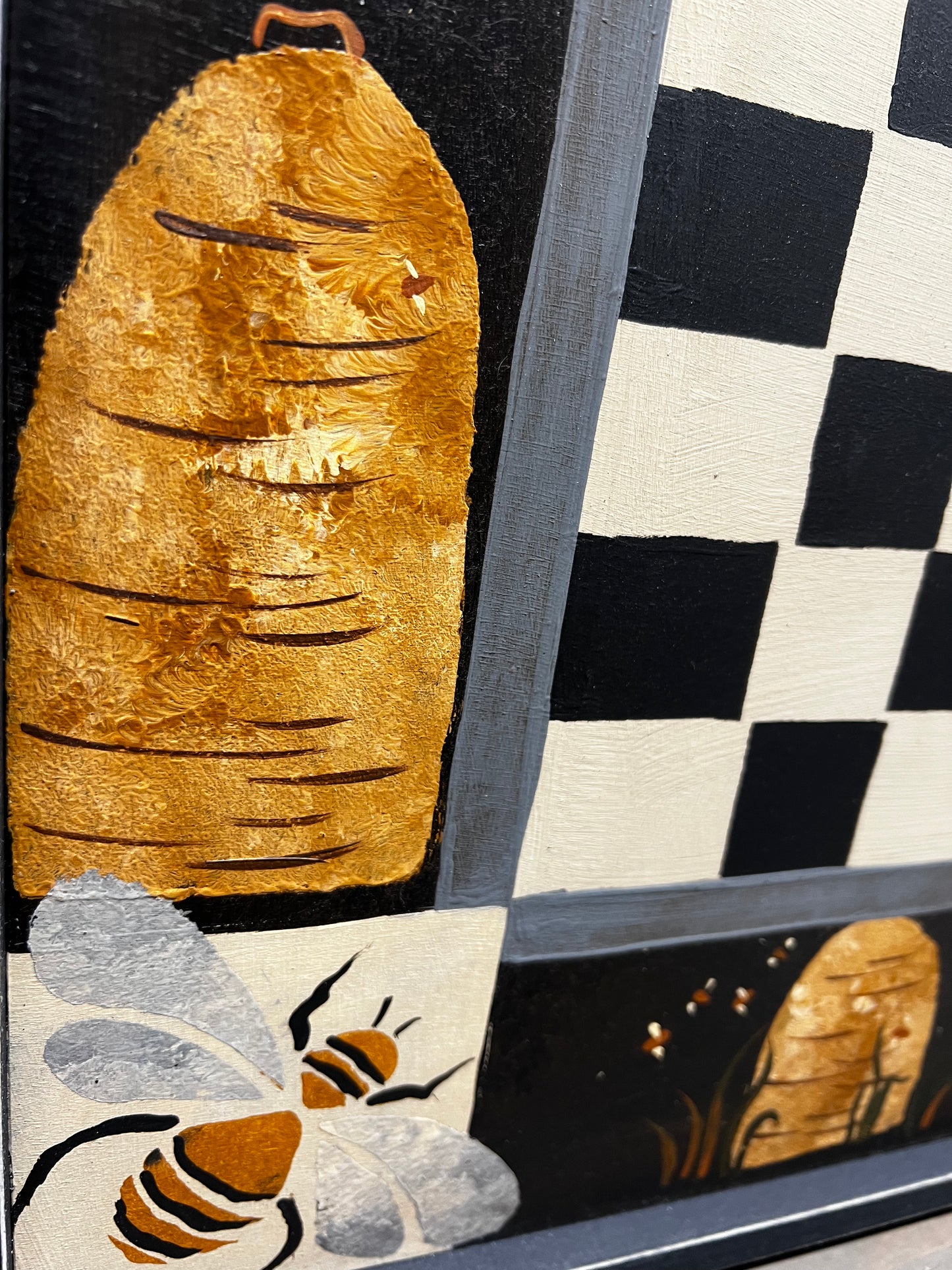 Game Board, 17.5", CHECKERS, BEE SKEP