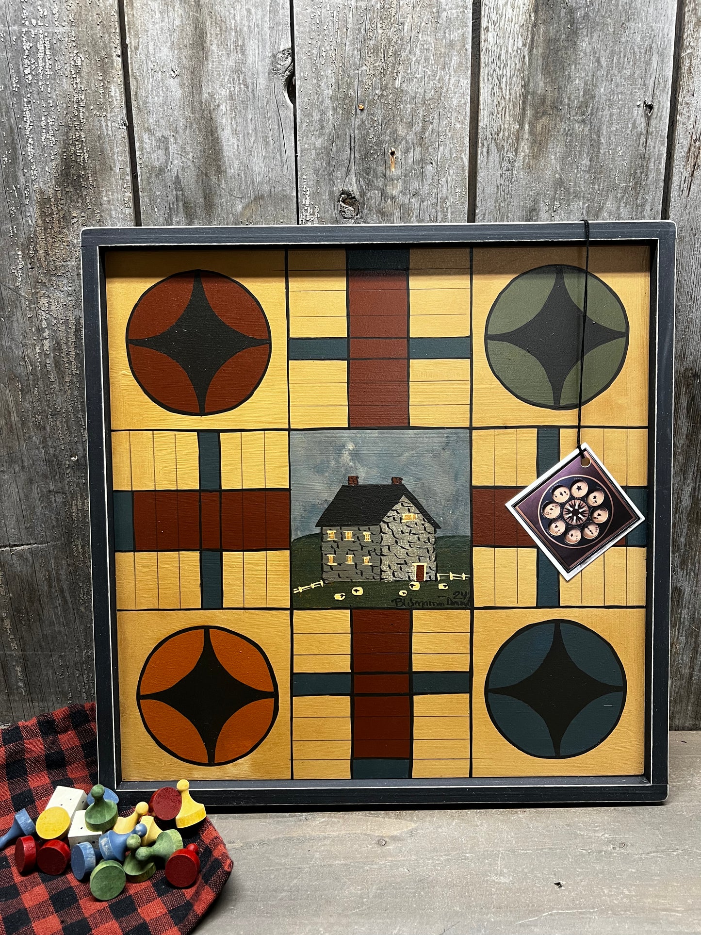 Game Board, 14.5", PARCHEESI, STONE HOUSE