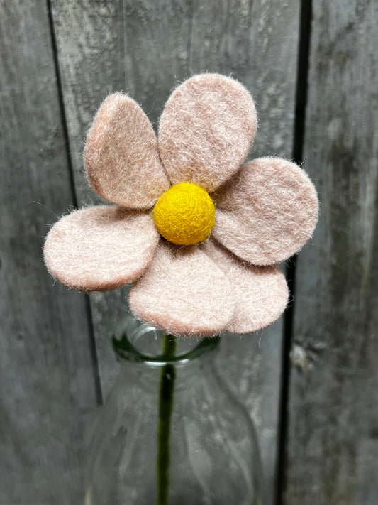 Stem, 13", SIMPLE FLOWER, DUSTY ROSE
