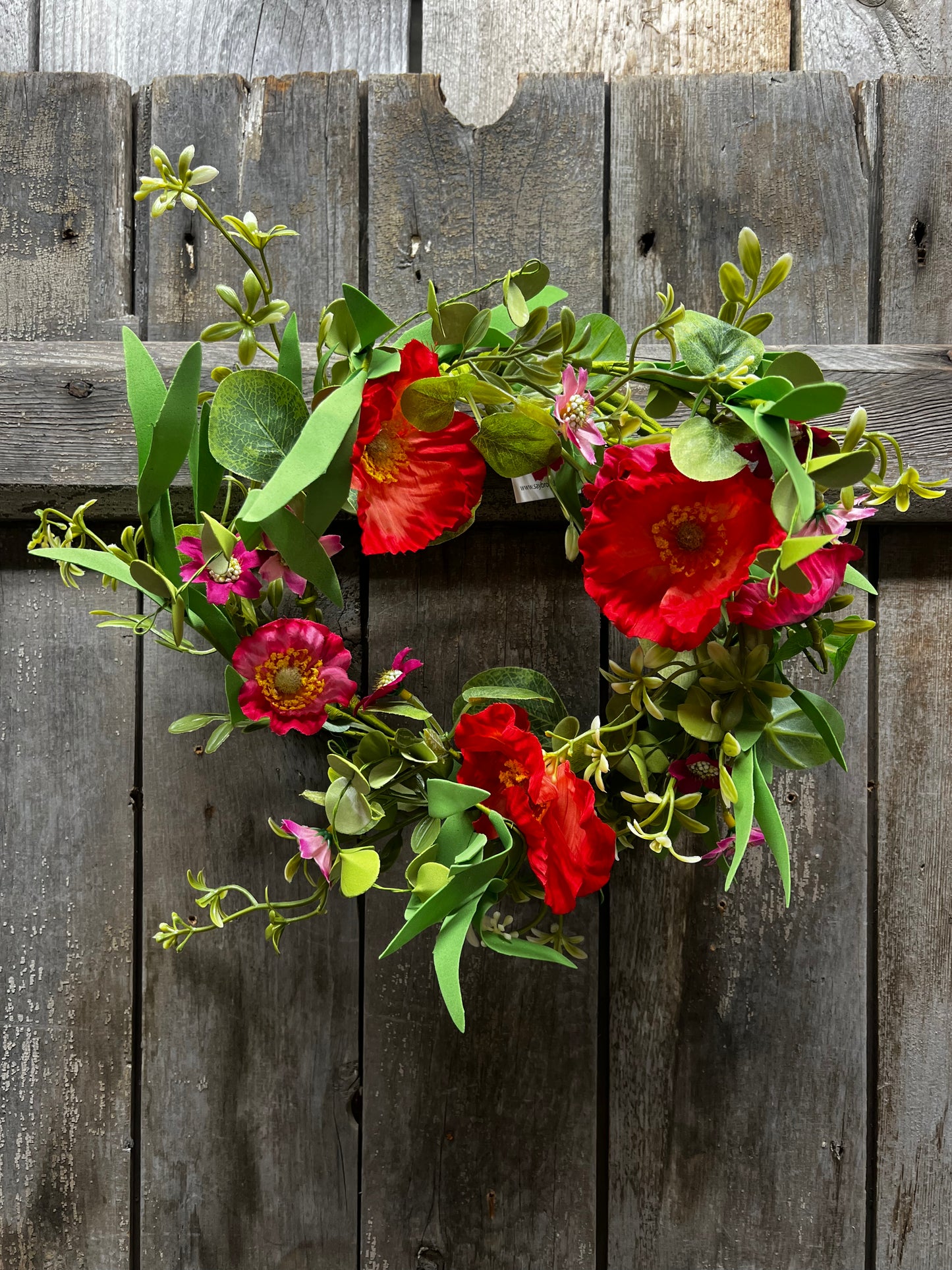 Candle Ring, 6.5" SUNSET POPPY & WILDFLOWER