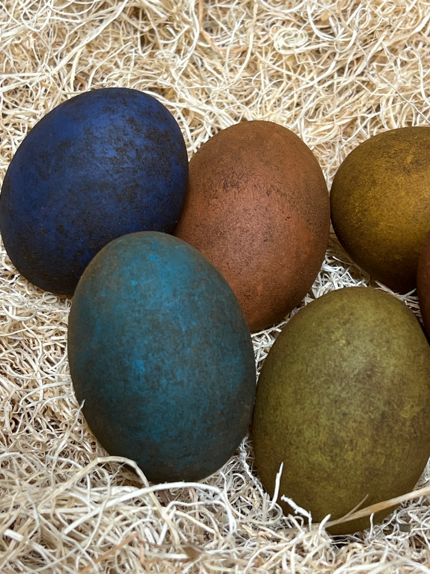 Wooden Eggs, Set/6, PRIMITIVE