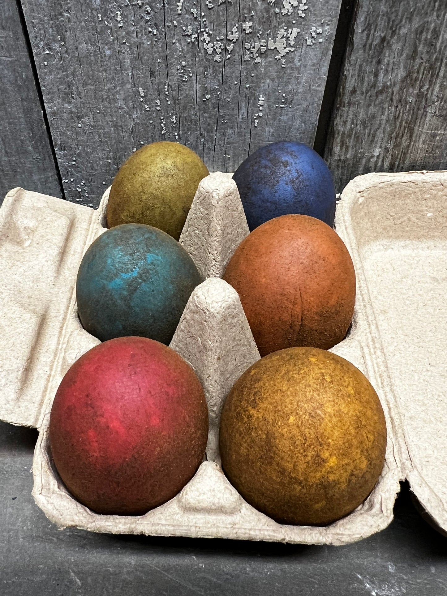 Wooden Eggs, Set/6, PRIMITIVE