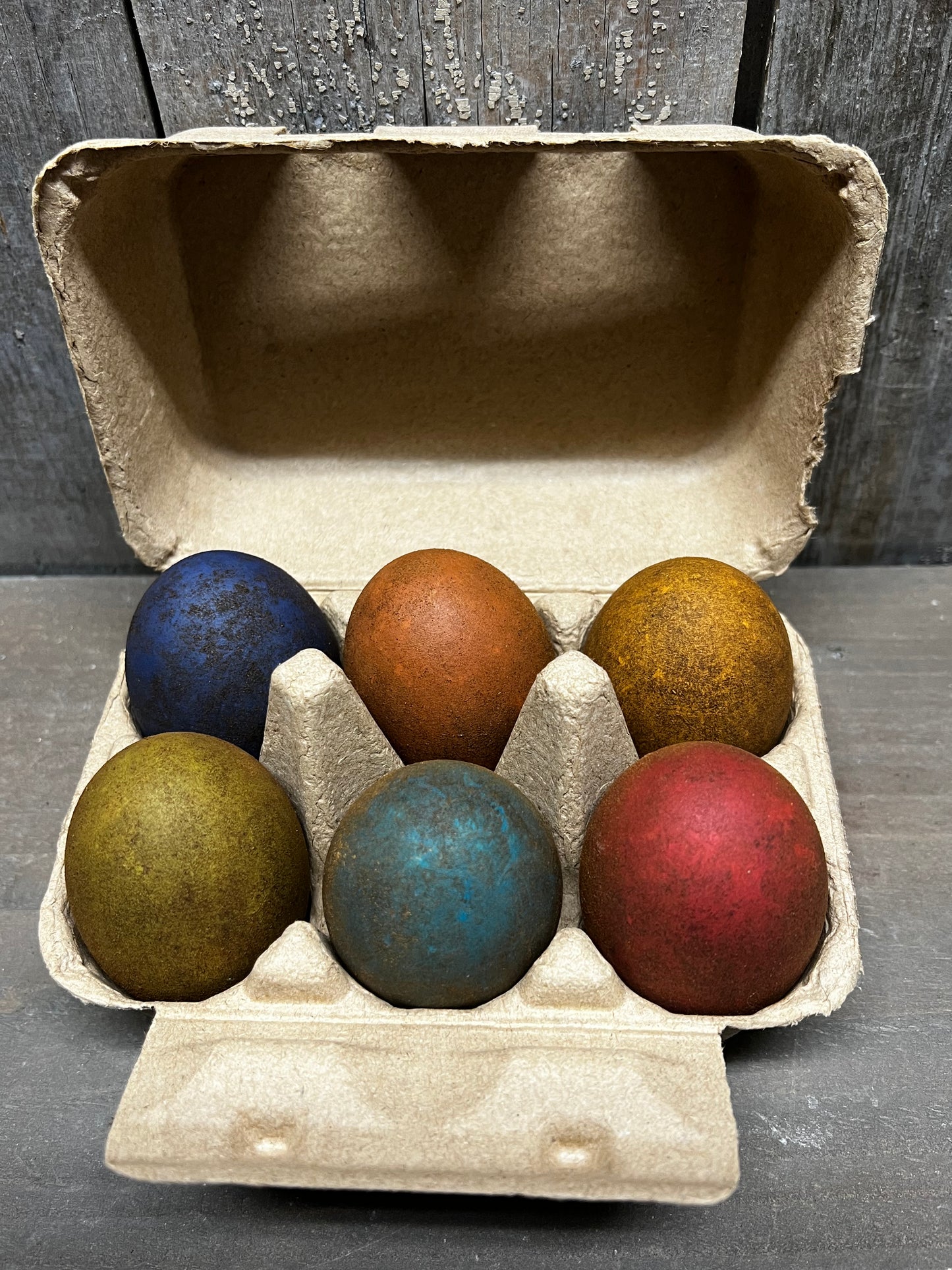 Wooden Eggs, Set/6, PRIMITIVE
