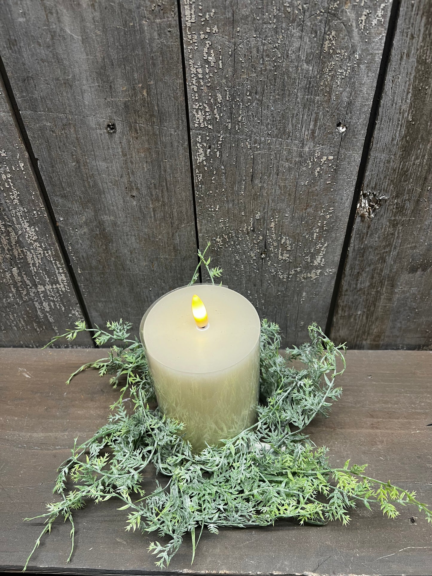 Candle Ring, 3.5", SMALL DUSTY FERN