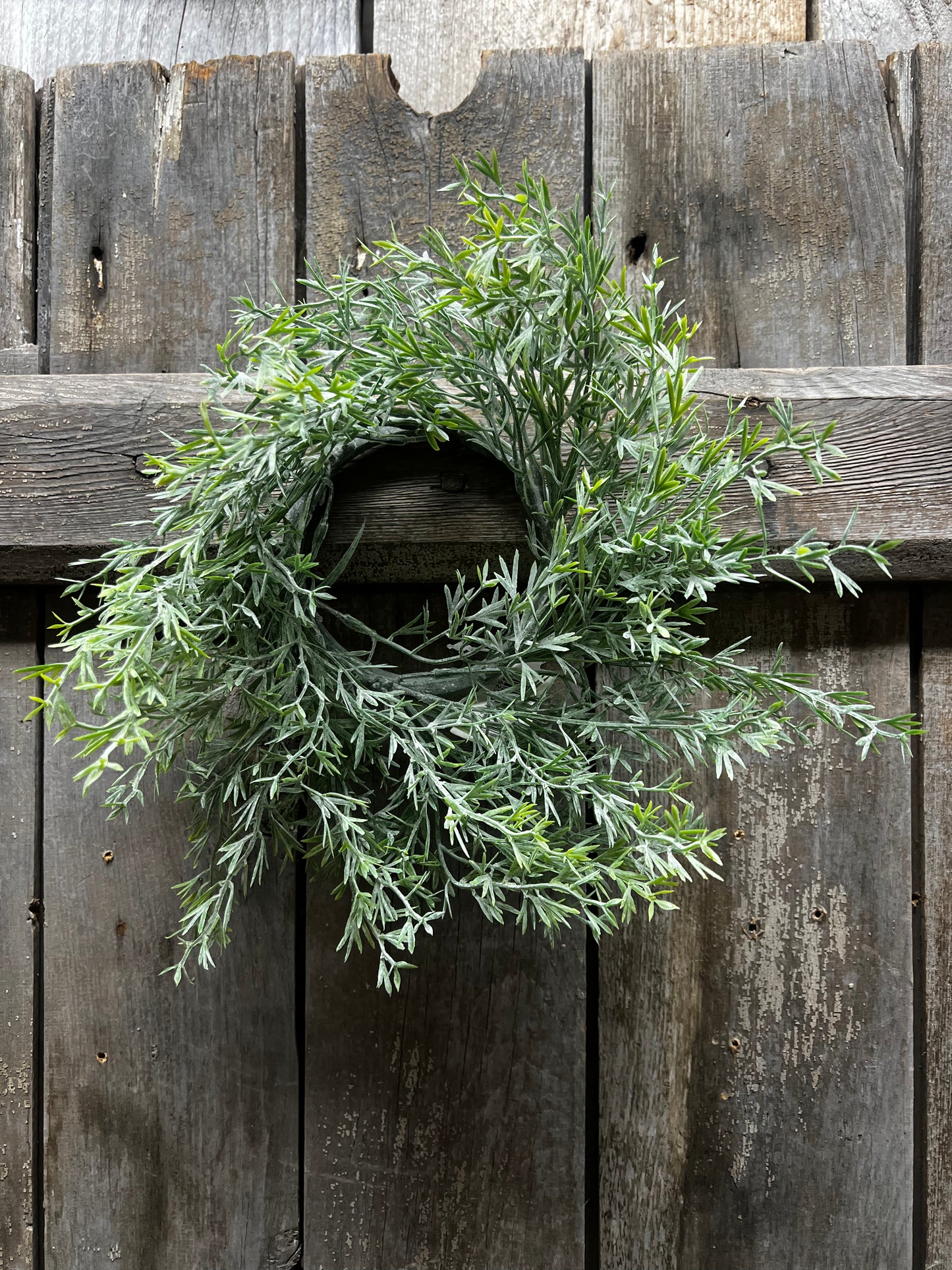 Candle Ring, 3.5", LARGE DUSTY FERN